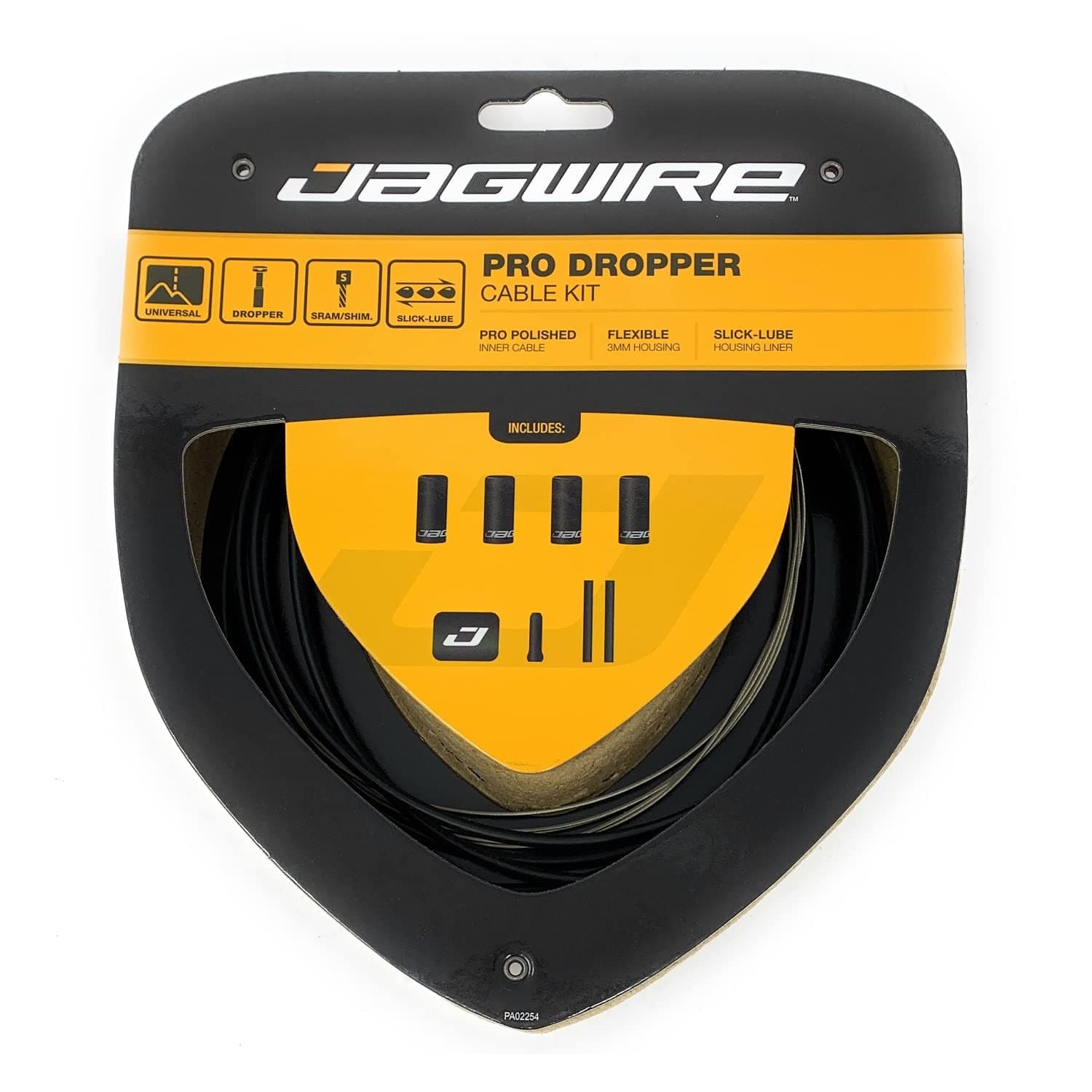 Jagwire Pro Dropper Seatpost Cable Kit with 3mm Outer and Stainless inner - Black, TU