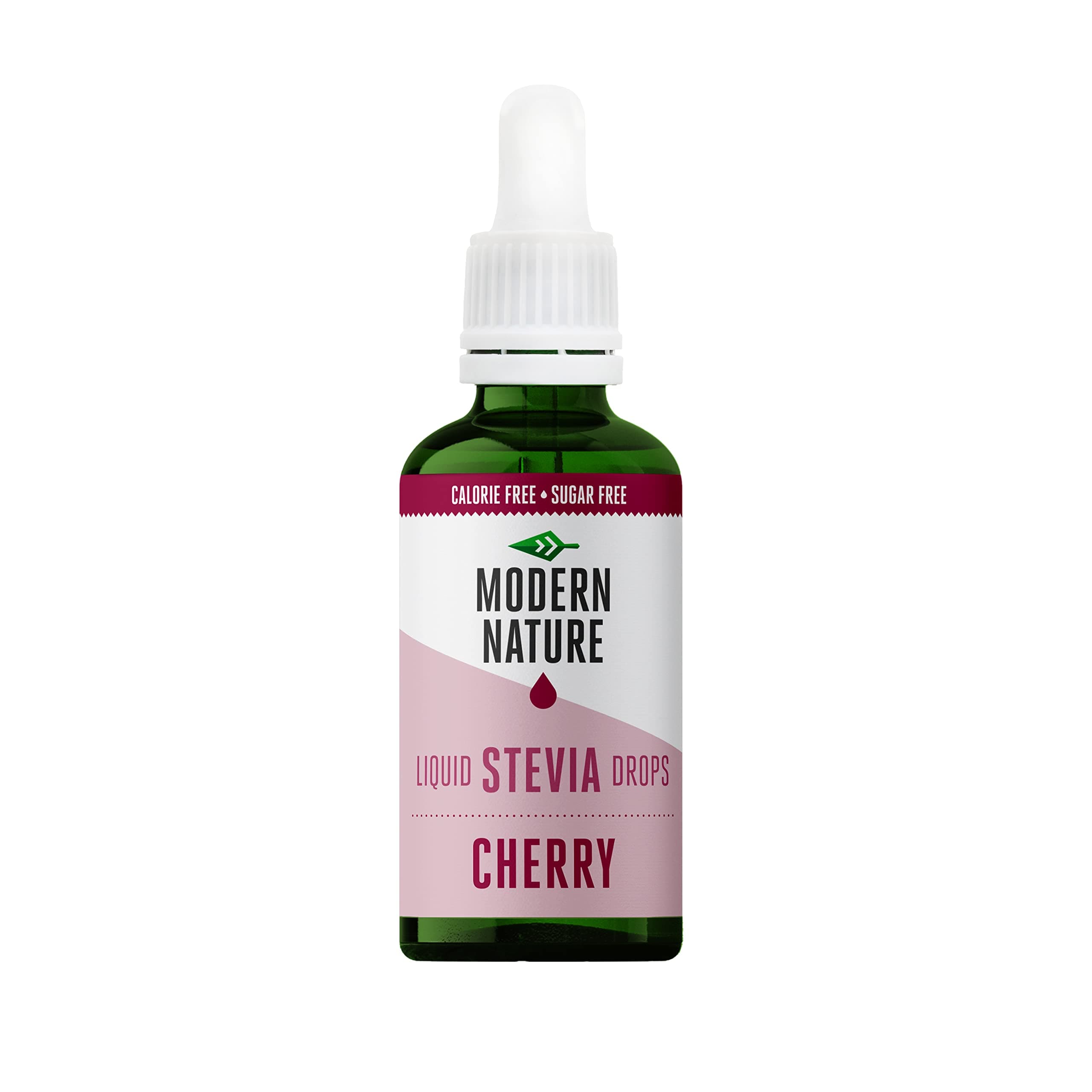 Modern Nature Cherry Flavour Drops | Sugar Free Flavour, Liquid Stevia Sweetener | Zero Calorie Water Drops & Natural Drink Enhancer for Flavoured Water & More – 50ml