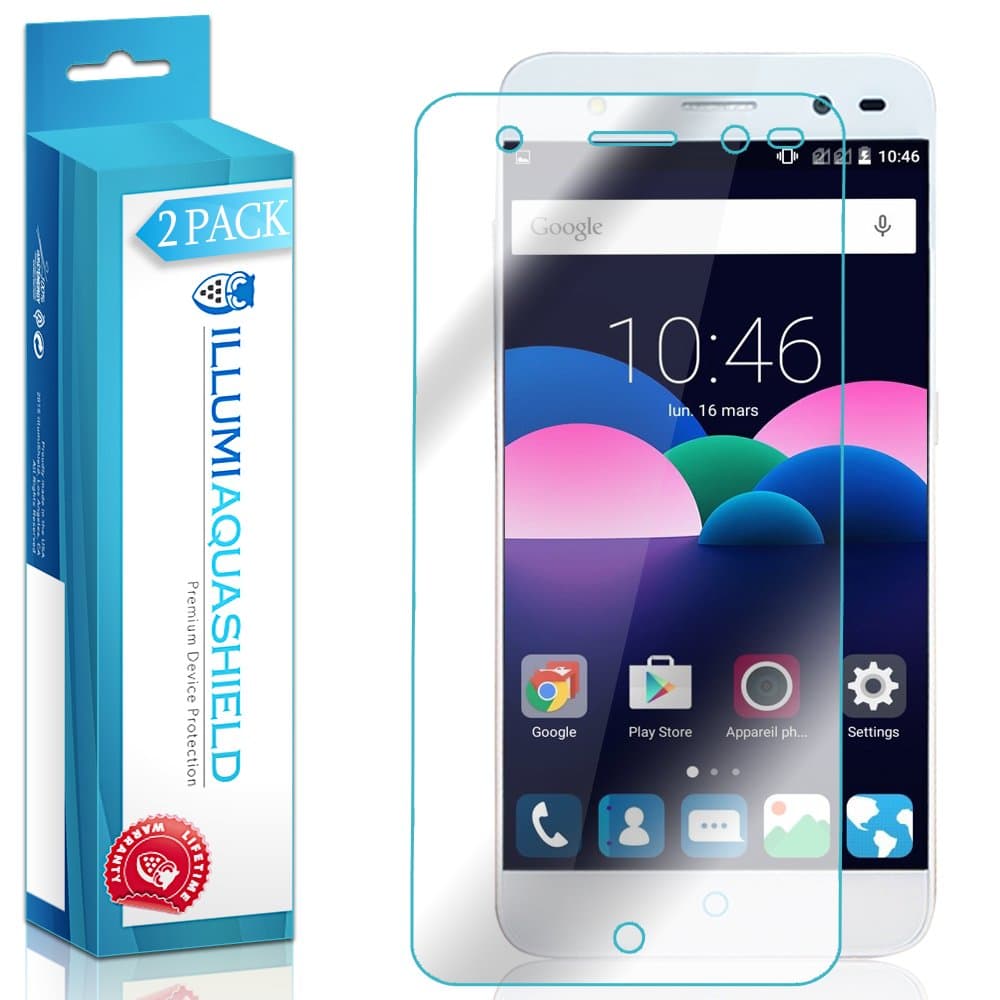 ILLUMI AquaShield Screen Protector Compatible with ZTE Blade V7 Lite (2-Pack) No-Bubble High Definition Clear Flexible TPU Film