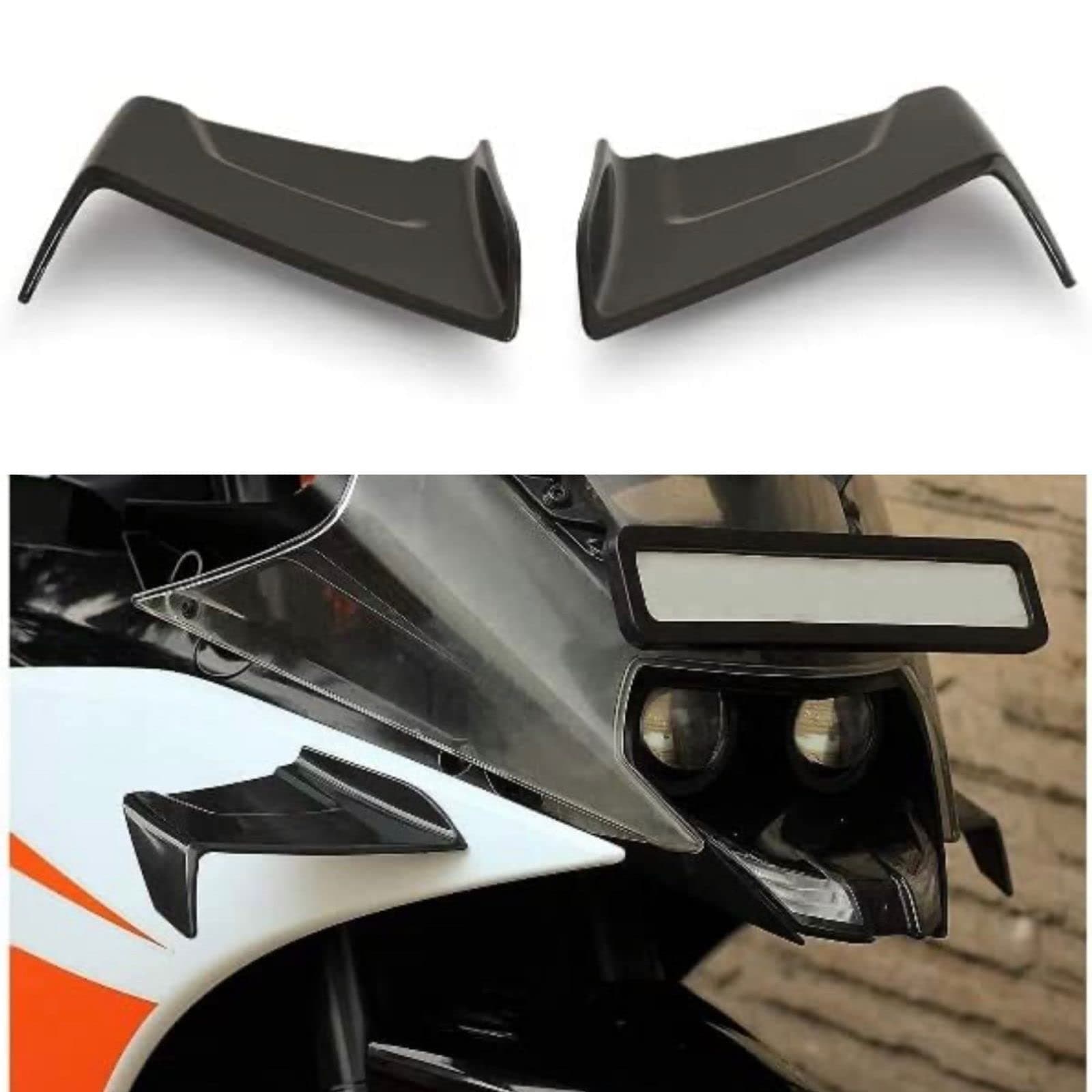 AUTO MT Universal Wing Aerodynamic Winglet Kit Dynamic Spoiler for Suzuki Kawasaki Yamaha R15 V3/V4, KTM RC 390 RC 200 RC 125