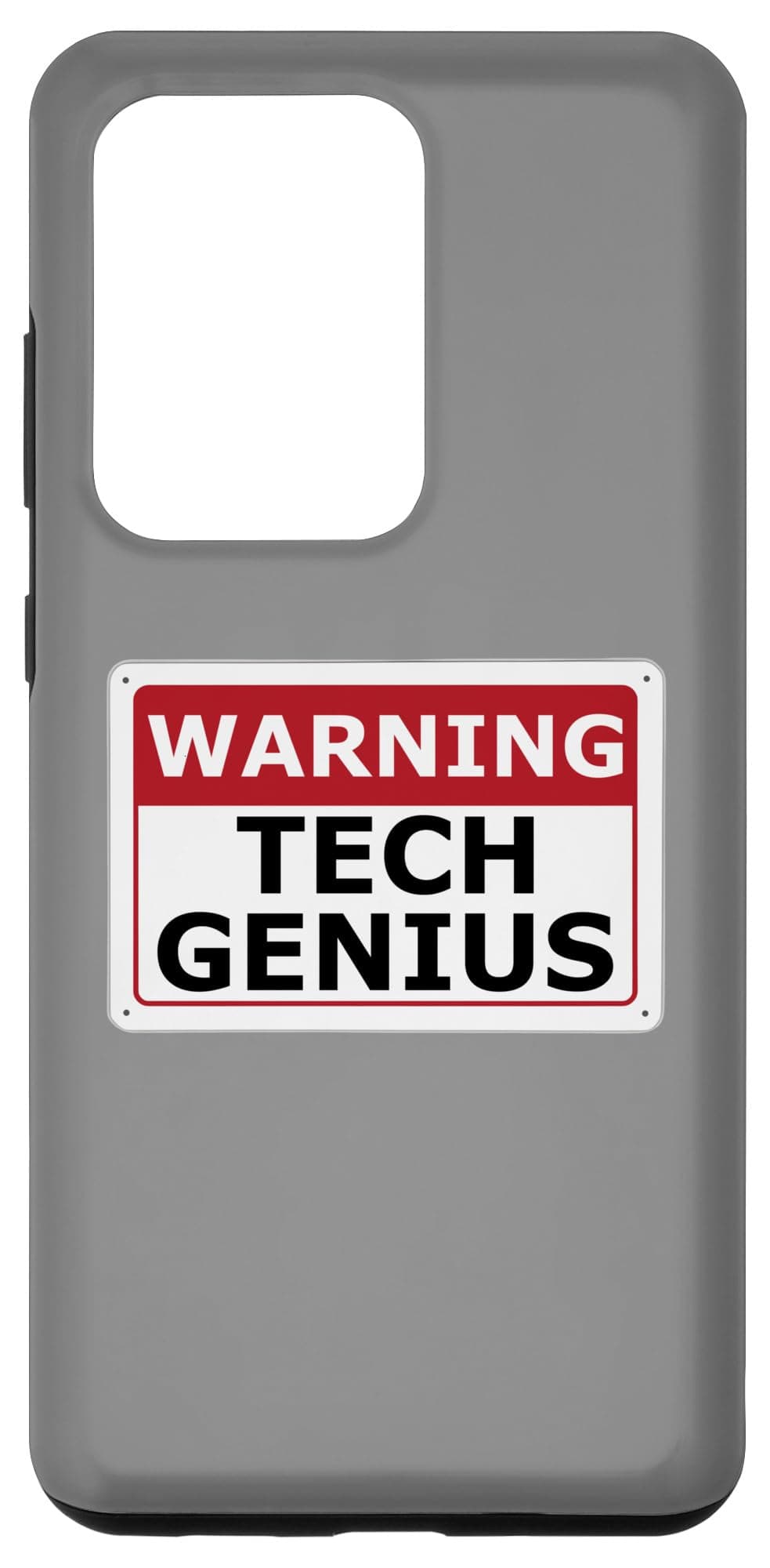Galaxy S20 Ultra Tech Genius Playful Warning Sign Case