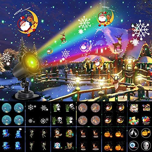 Christmas Projector Lights, Ocean Wave LED Light Projector Dynamically Changing Colorful Landscape Lights Waterproof Outdoor Indoor Xmas Party Yard Garden Decorations