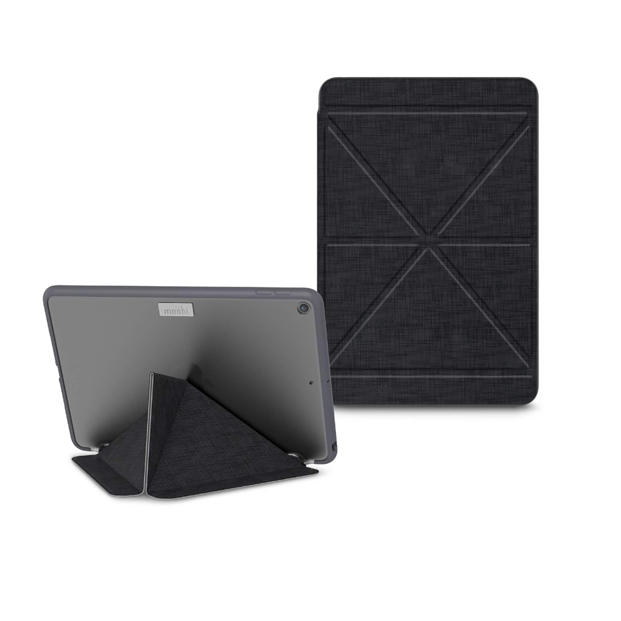 Moshi VersaCover Case for iPad Mini 5 2019, Folding Cover with 3-Viewing Angles, Auto Sleep/Wake, Reinforced Frame, Magnetic Closure, Works with Moshi's Pencil Case, Metro Black