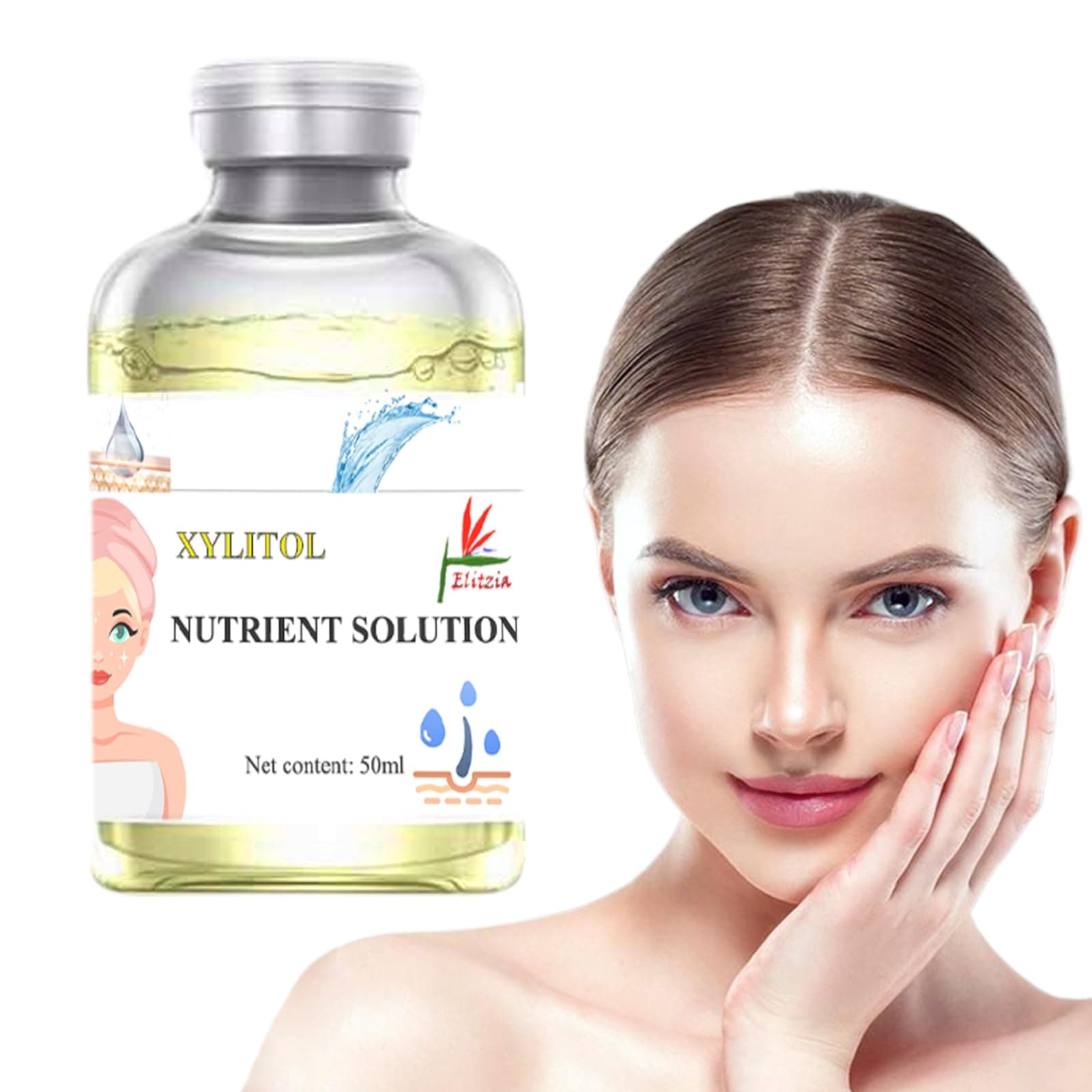 Oxygen Infusion Device Professional Oxygen Facial Appliance Nutrient Solution SPA Skincare Oxygen Facial Anti Aging Beauty Salon Machine ETP200B (Xylitol nutrient solution)