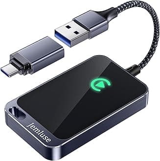 Wireless CarPlay Adapter for Apple - Stable Fast Connection for Convert Factory Wired to Wireless CarPlay Dongle Cars for iPhone - No Latency from iOS 10+ to Screen w/USB C(Pacific Blue Gray)