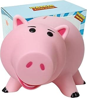 Hamm Piggy Bank Unbreakable Cute Pink Pig Money Bank Plastic Saving Coin Bank for Kids Christmas Birthday Gift