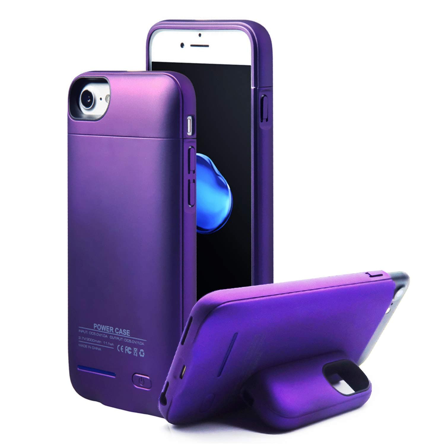 Battery Case for iPhone 8/7/6/6s, YLEX 3000mAh Magnetic Battery Cases Portable Protective Charging Case Extended Battery Charger Case for iPhone 8/7/6s/6 (4.7 inch),Purple
