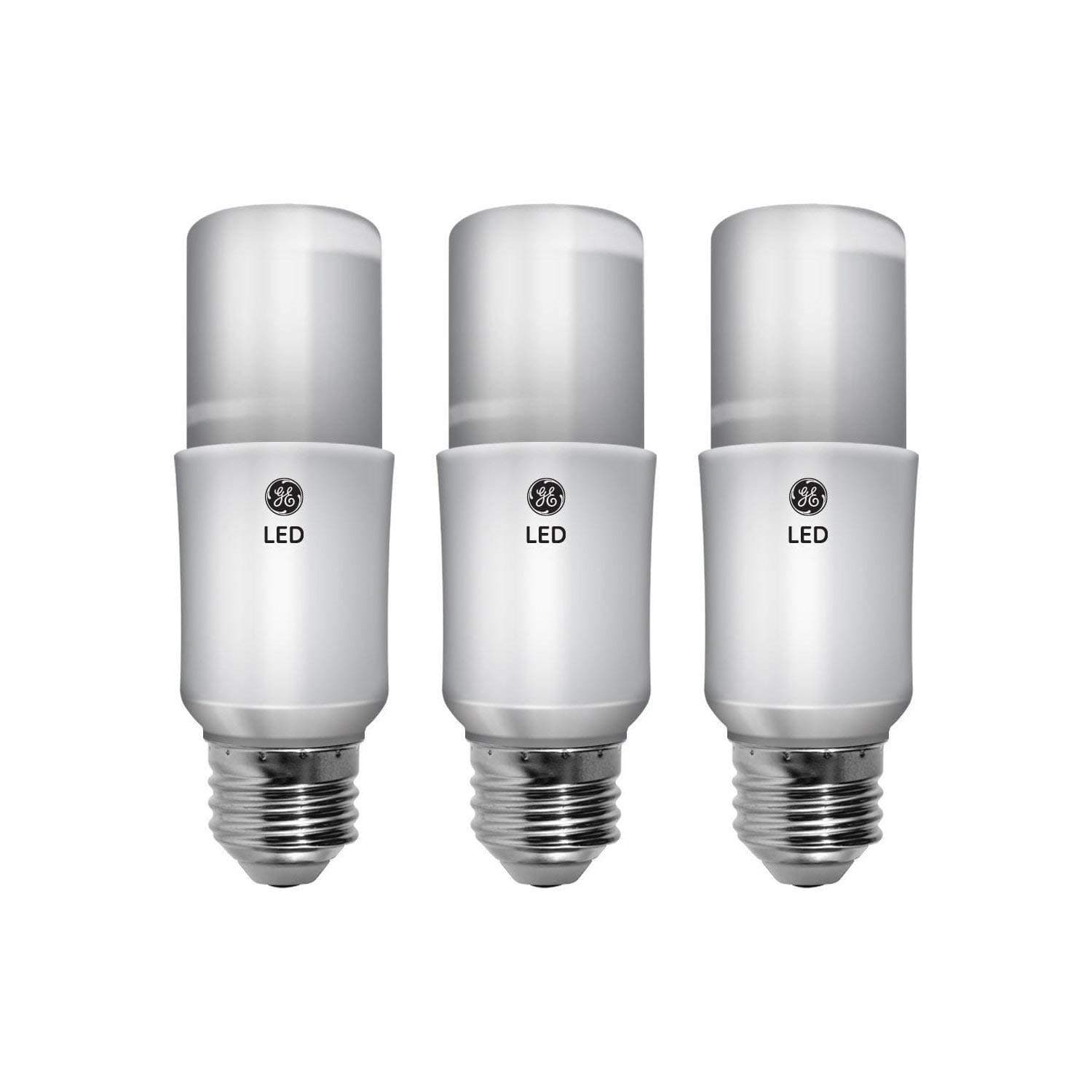 GE Bright Stik LED Light Bulbs, 9 Watt (60 Watt Equivalent) Soft White, Medium Base, Non-Dimmable (3 Pack)
