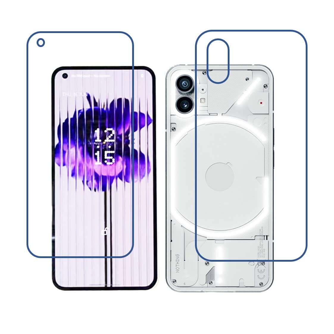 DVTECH� (Front and Back 9H Protective Ultra Clear Unbreakable Screen Protector for Nothing phone 1 (Not a Tempered glass)