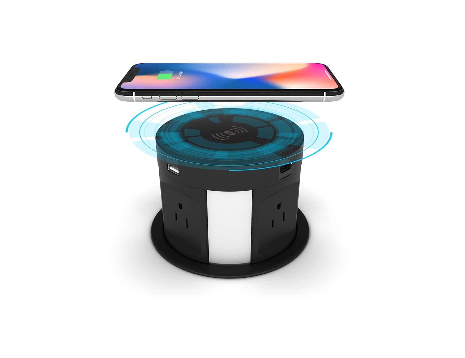 Automatic Pop Up Outlet Surge Protector Retractable Hidden Recessed Power Str...