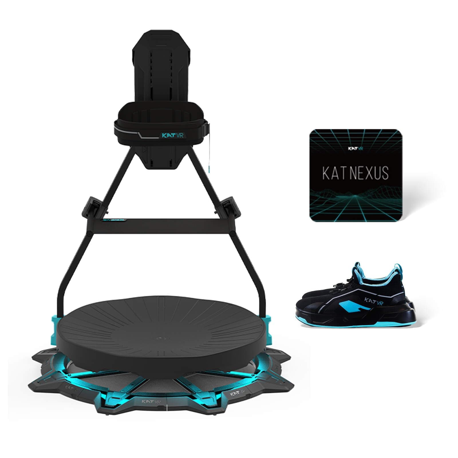KAT Walk C2 Plus VR Treadmill – Full-Body Locomotion System with Foot Haptics – Compact 360° VR Platform for Gaming, Fitness, and Immersive Experiences US Size 4