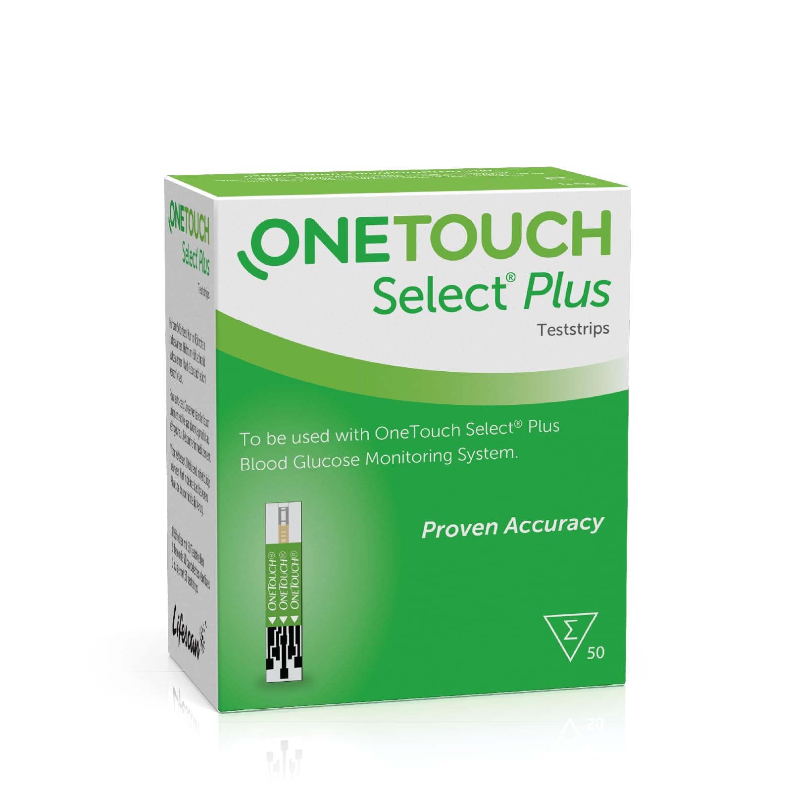 OneTouch Select® Plus Test Strips I 50 Tests I for Blood Glucose Monitoring with Diabetes I 1 Pack I 50 Test Strips Included