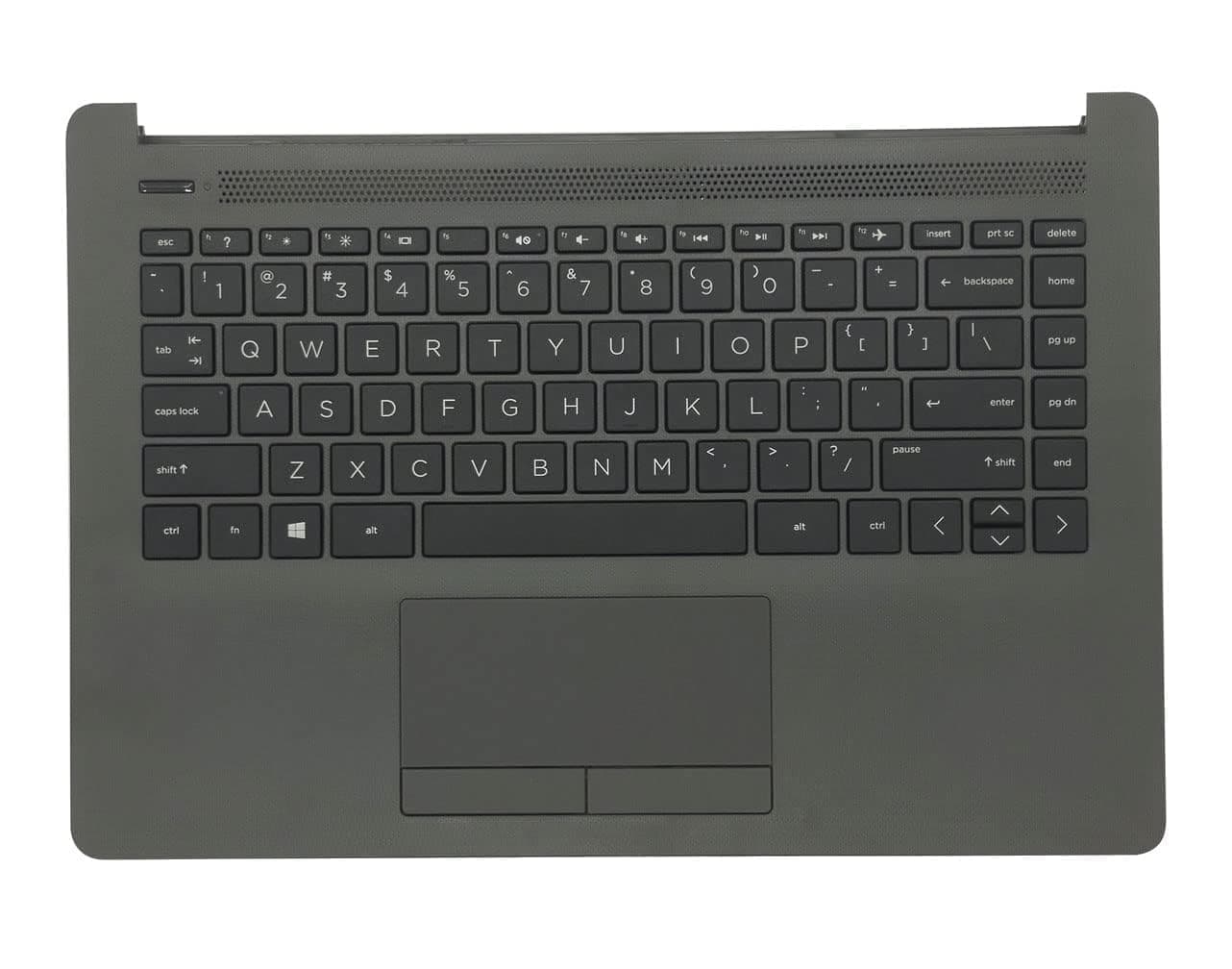 Replacement for HP 240 245 246 G7 14-cm Laptop Upper Case Palmrest Touchpad with Keyboard Assembly L44060-001 M05460-001 Gray
