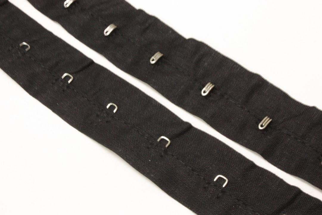 Hook and Eye Tape for Sewing Project (Black)