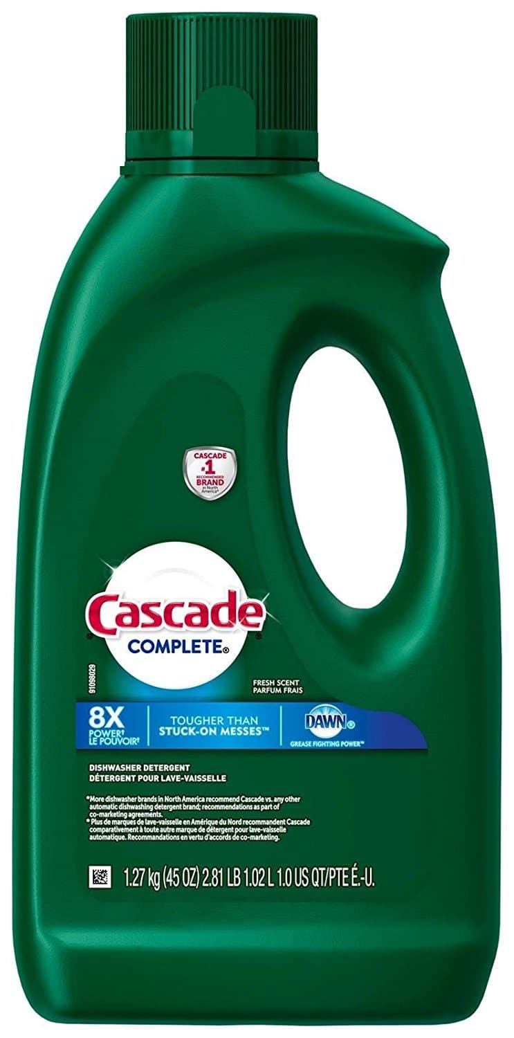 Procter & Gamble Cascade Complete Gel Dishwasher Detergent, Fresh Scent, 45 Oz