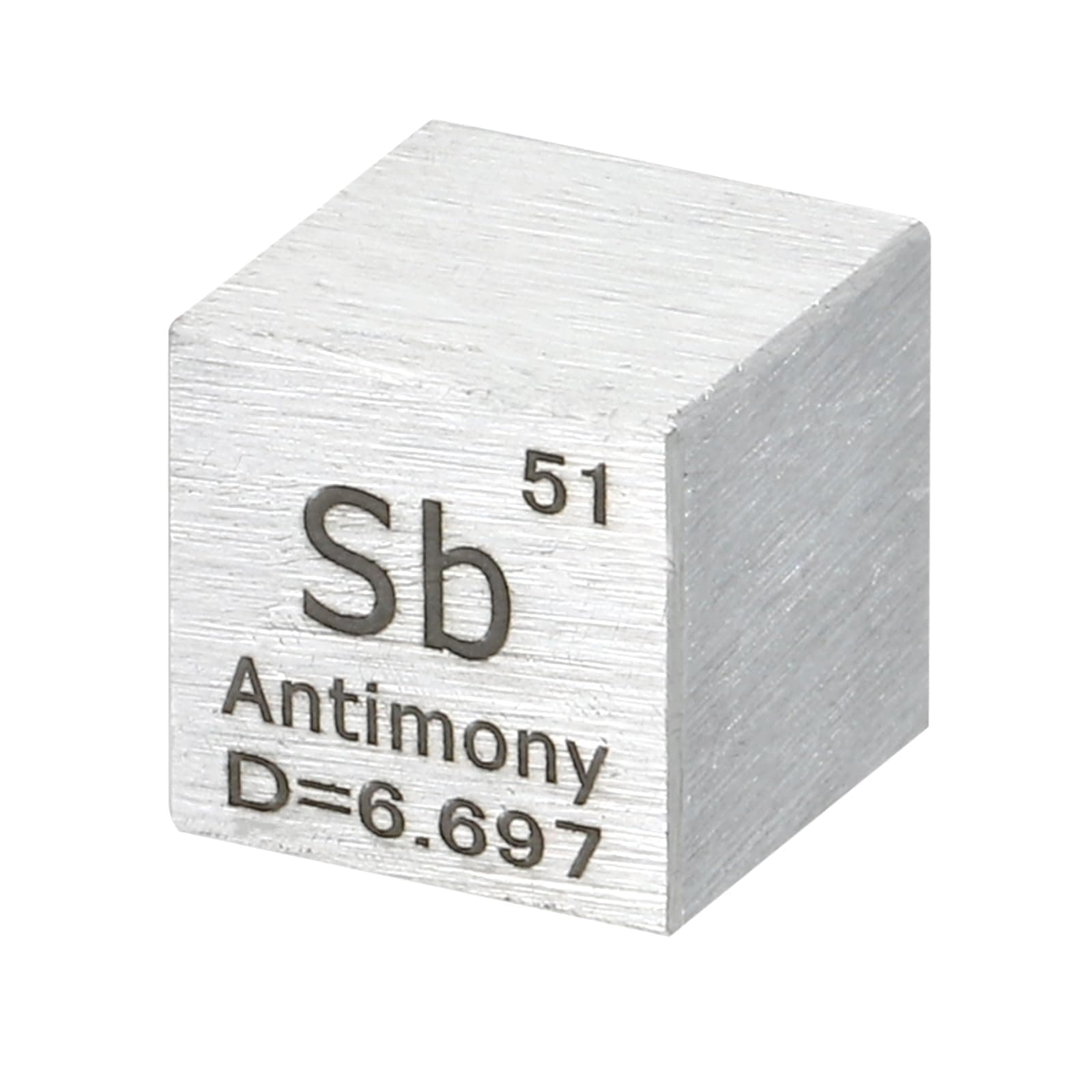 PATIKIL Antimony Cube, 10mm High Density Element Cube, Periodic Table of Elements Collection, Lab Experiment, Teacher Scientific Classes