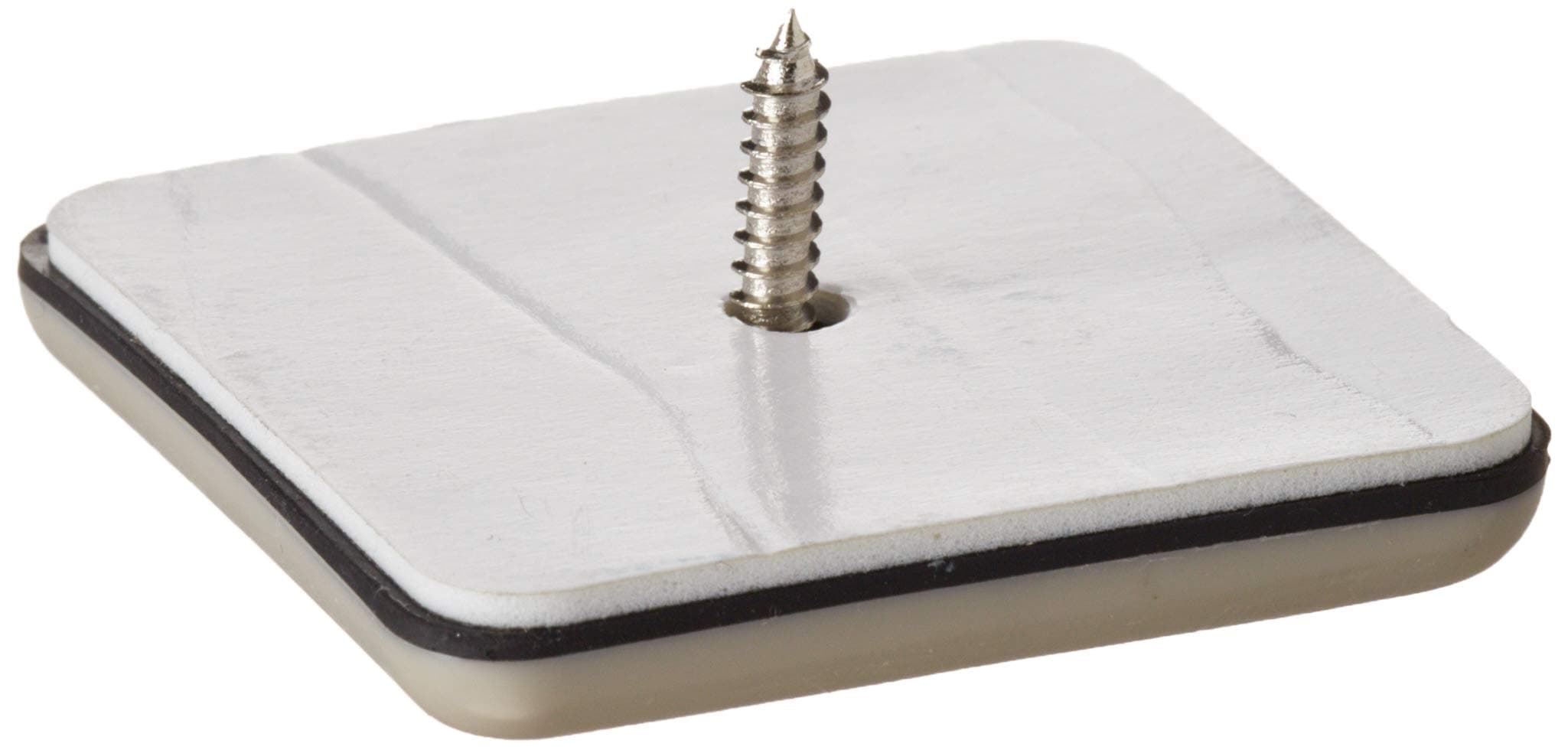 Shepherd SlideGlide 2-1/8" Square Adhesive Furniture Sliders for Carpet, Heavy-Duty Protective Furniture Moving Pads with Self-Adhesive or Screw-On Application, Set of 4, Beige