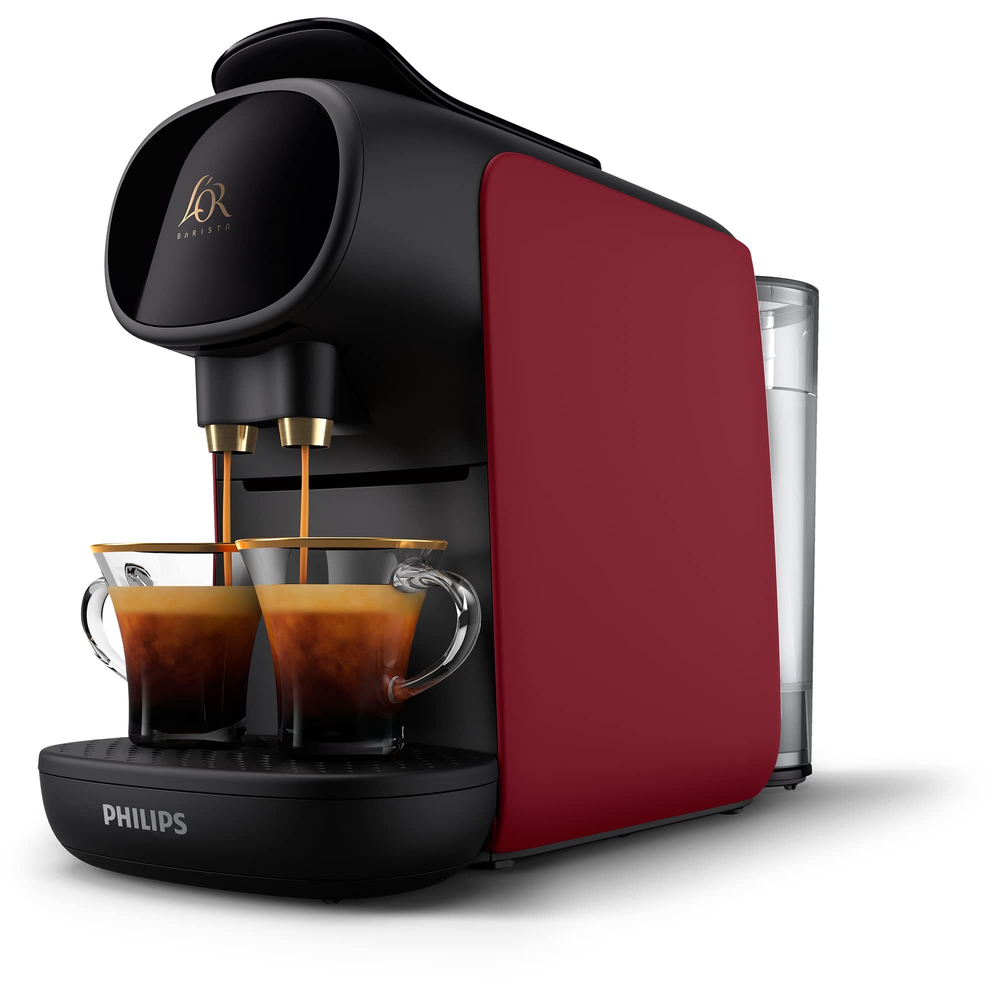 L'OR BARISTA Sublime Coffee Capsule Machine by Philips, for Double or Single Capsule, Red (LM9012/50)