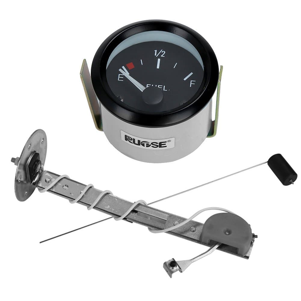 Rupse 2" 52mm Universal DC 12V Car SUV Fuel Level Gauge Meter w/ Fuel Sensor E-1/2-F Pointer