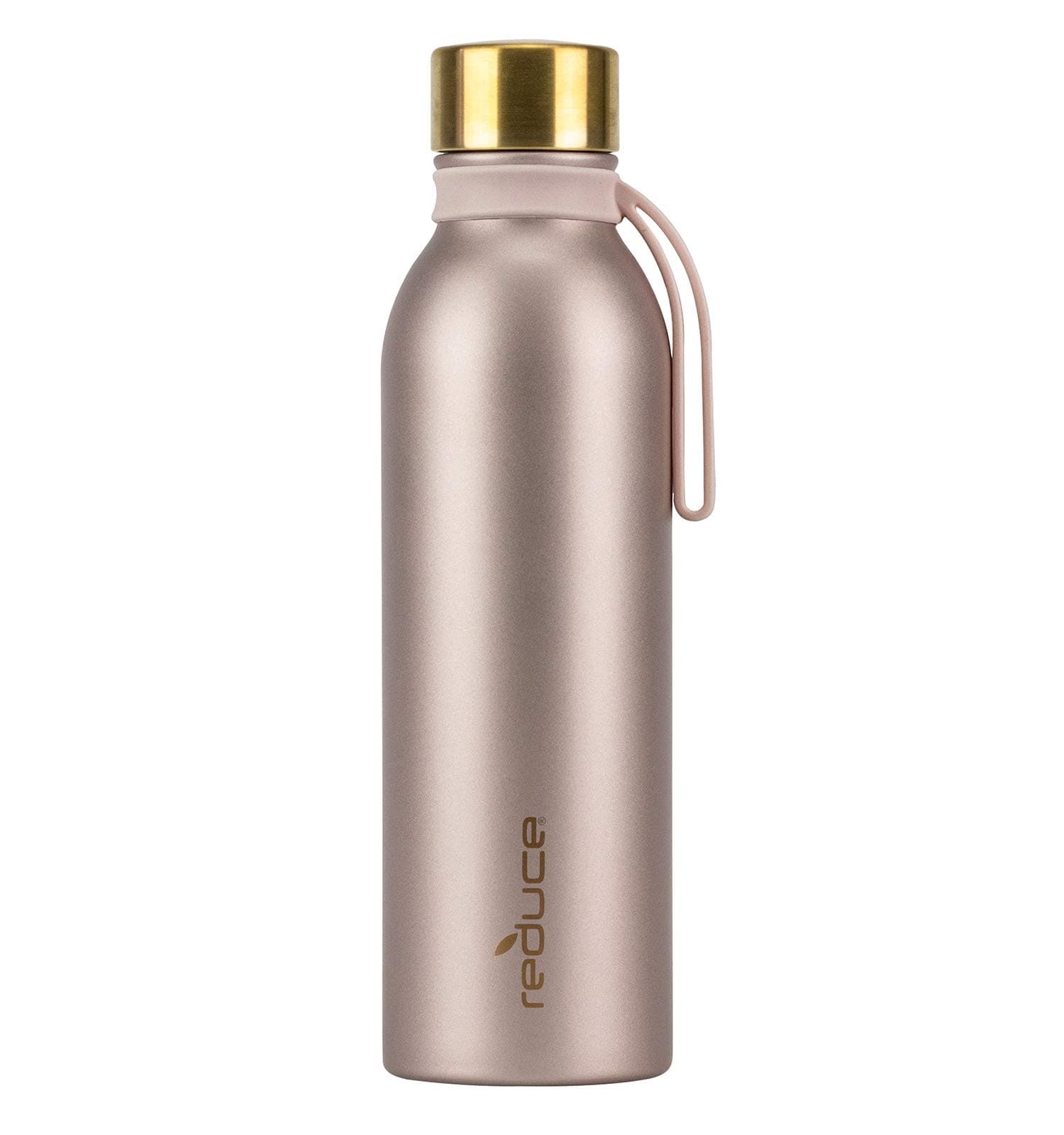 Reduce Water Bottle – Hydro Pure 28 oz – Features a Purifying Lid, Body, Carry Strap – Stay Healthy and Hydrated On-The-Go, 36 Hours Cold – Stainless Steel Body, Copper Lid | Pink Cotton