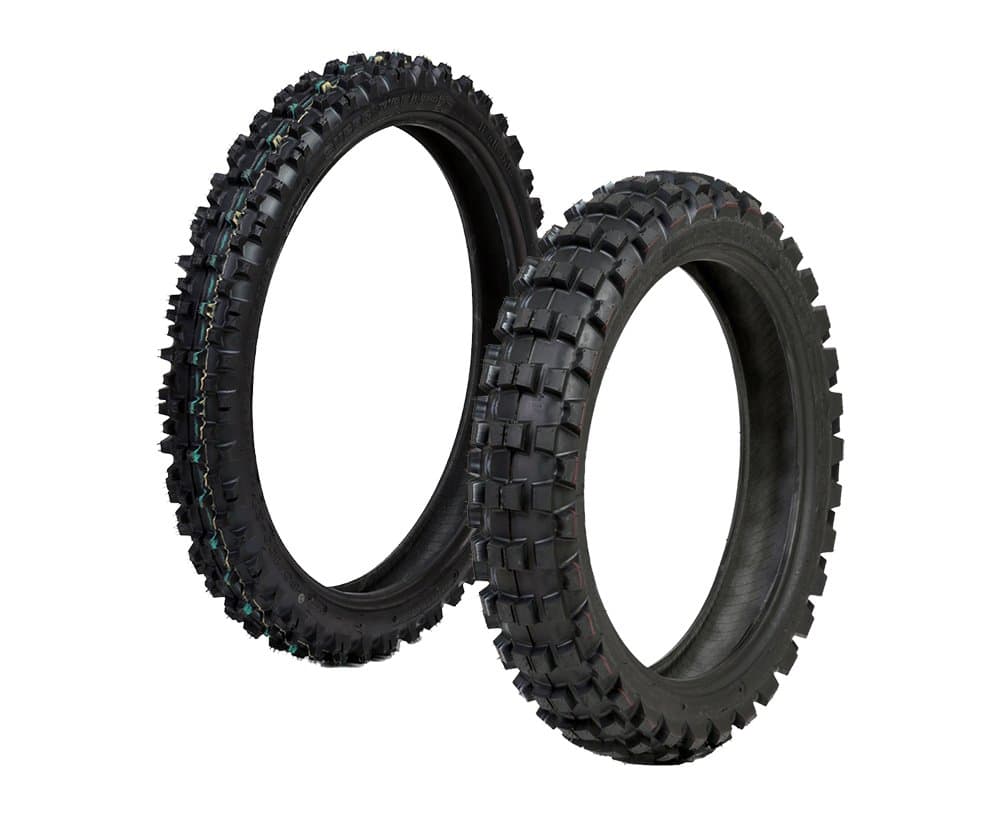 PT1173 Front & Rear Complete Tire Set Combo for Offroad Motorcycles - Front 80/100-21" & Rear 120/80-19" Inch