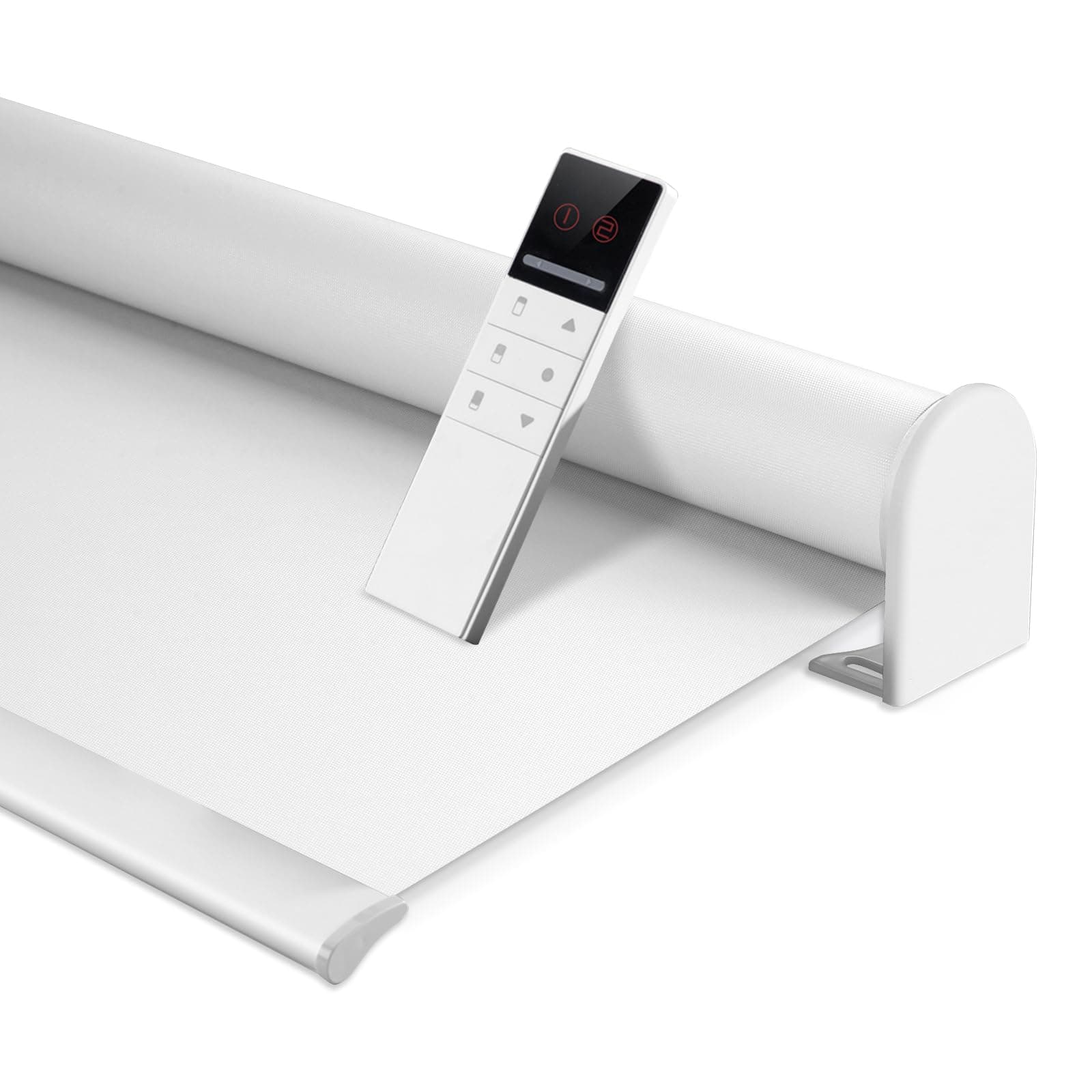 - ZSHINE Motorized Blackout Window Blinds Customize Width (23-95 Inches) Remote Control Wireless and Rechargeable Roller Shades Blinds for Windows, Home, Office, Hotel, Club, Restaurant(82010G)