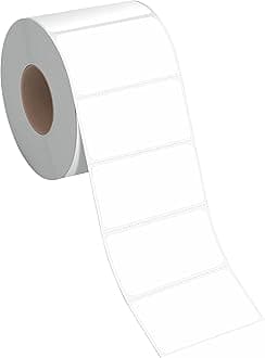 300pcs Plain Name tag Labels, Blank Name Badge with Permanent Adhesive Writable White Name Tag Stickers for School Office Home with Perforation Line(Each Measures 3.6" x 2.2")