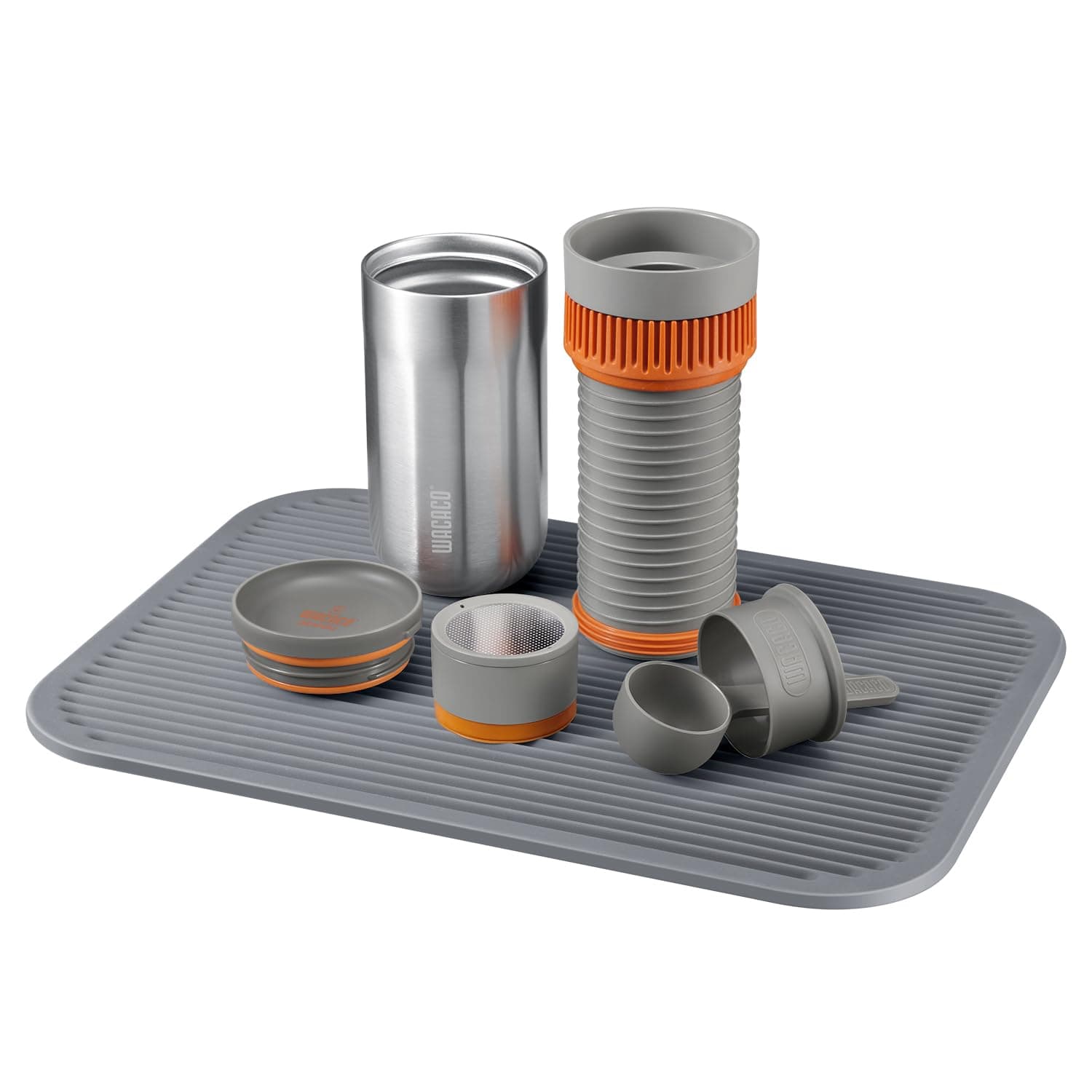 WACACO Coffee Mat, Multi-purpose Drying Mat and Tamping Mat, Made of Food-grade Silicone Grey (9.84"L x 14"W)