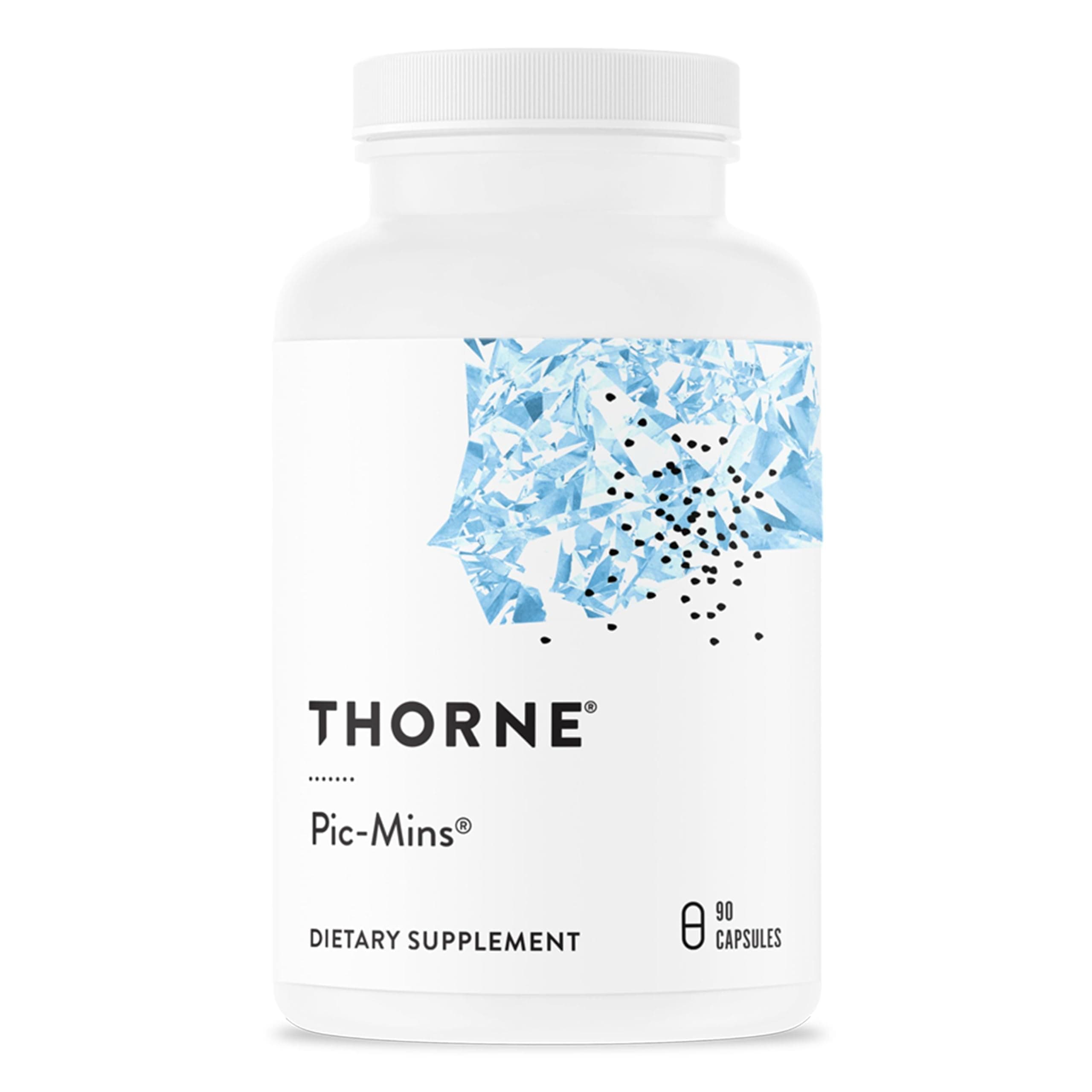 THORNE Pic-Mins - Trace Mineral Complex with 7 Essential Trace Minerals - 90 Capsules