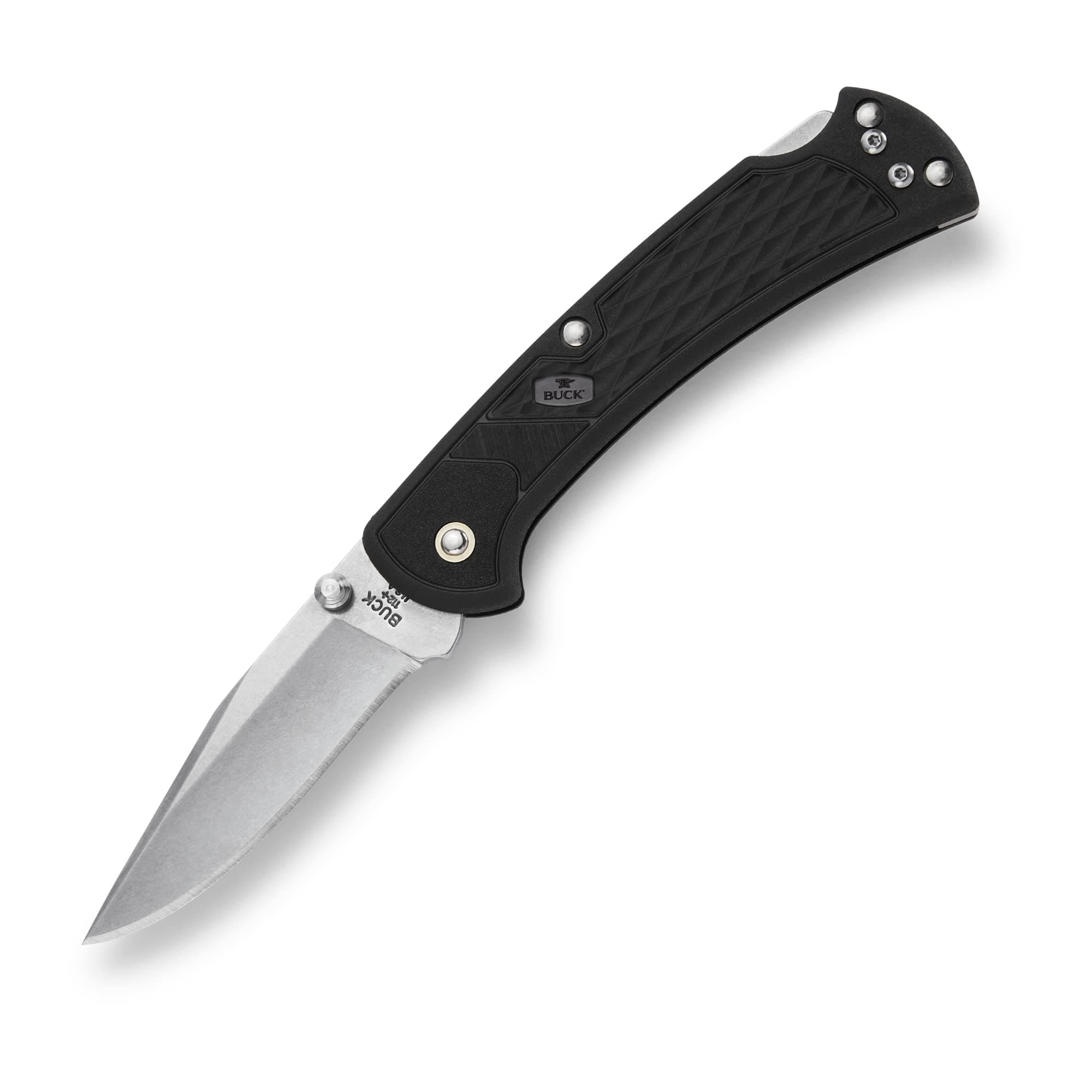 Knives 112 Slim Select Folding Lockback Pocket Knife with Thumb Studs and Removable/Reversible Deep Carry Pocket Clip, Nylon Handles, 3" 420HC Blade