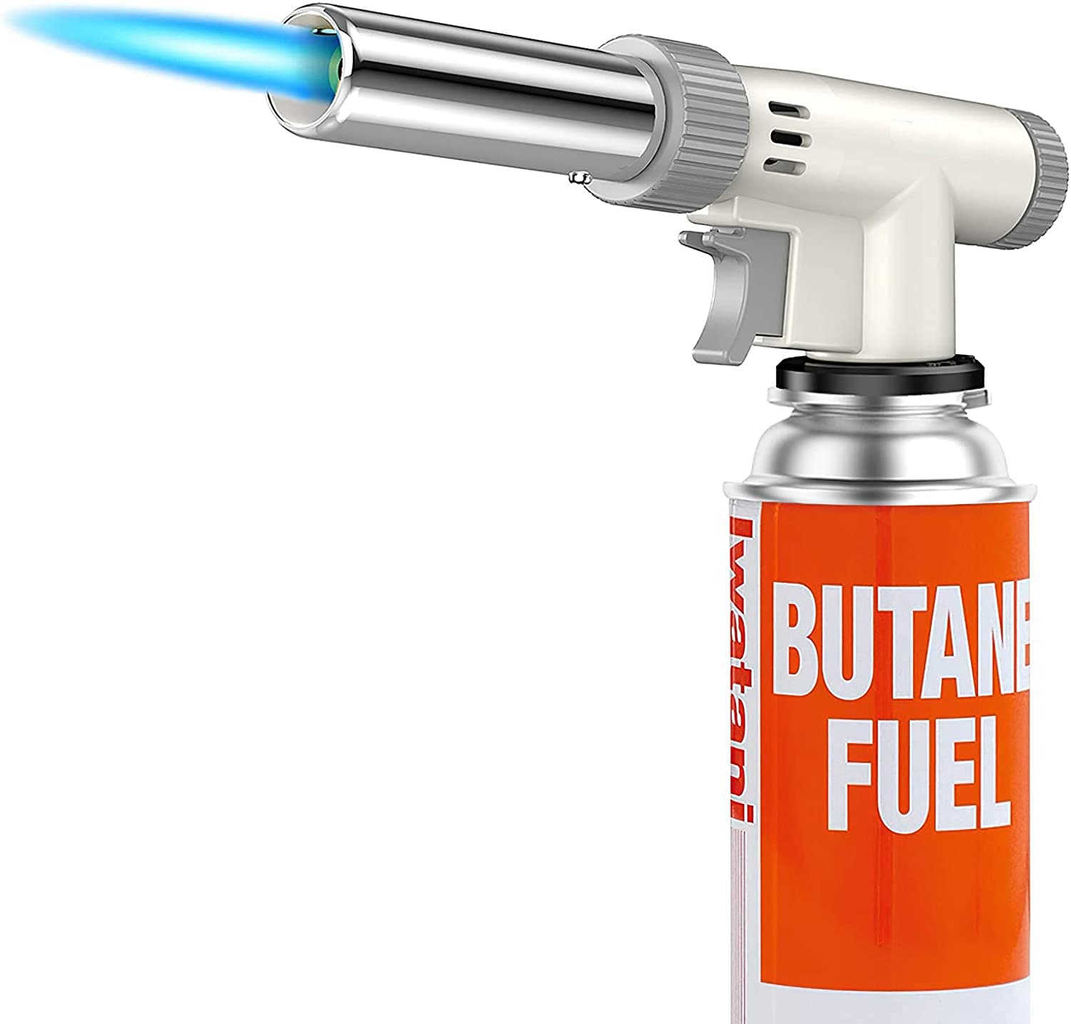 Heyue Butane Torch, Refillable Kitchen Gas Torch Lighter with Lock and Adjustable Flame for Crafts Cooking BBQ Camping Baking Brulee Creme Soldering