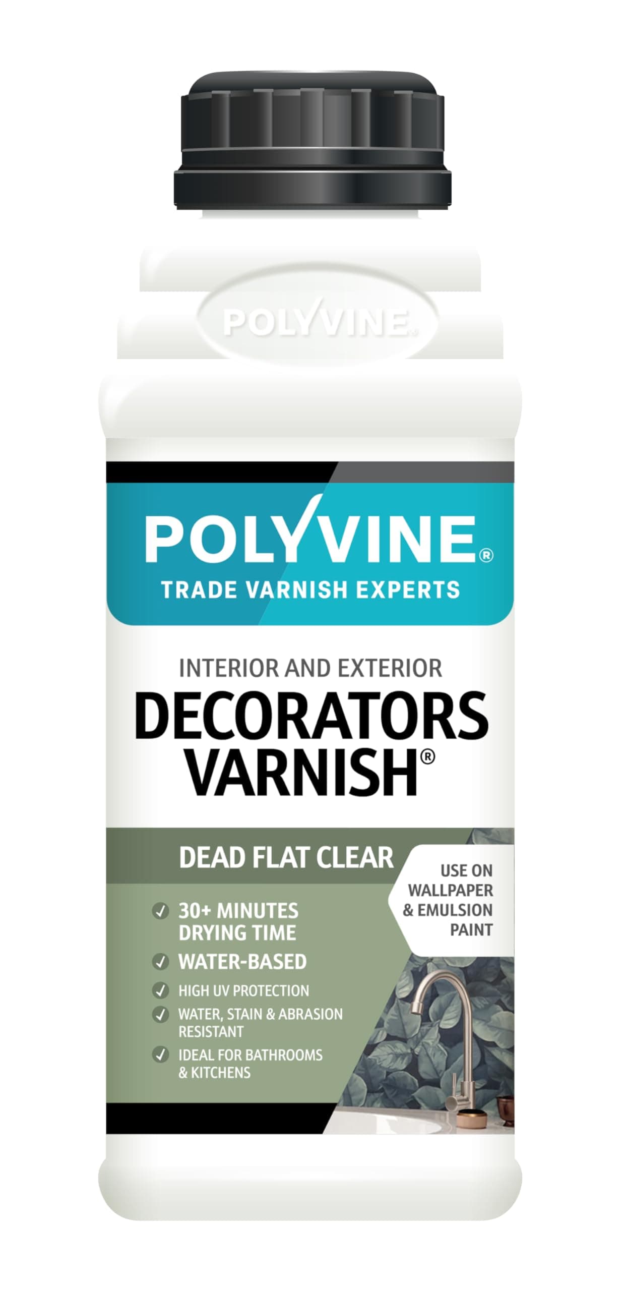 Polyvine Decorator's Dead Flat Varnish Pint / 500ml