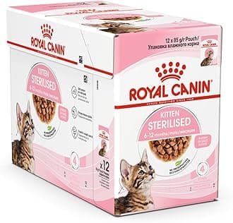 Feline Health Nutrition Kitten Sterilized Jelly Wet Food Pouches 12x85g,Stage 4