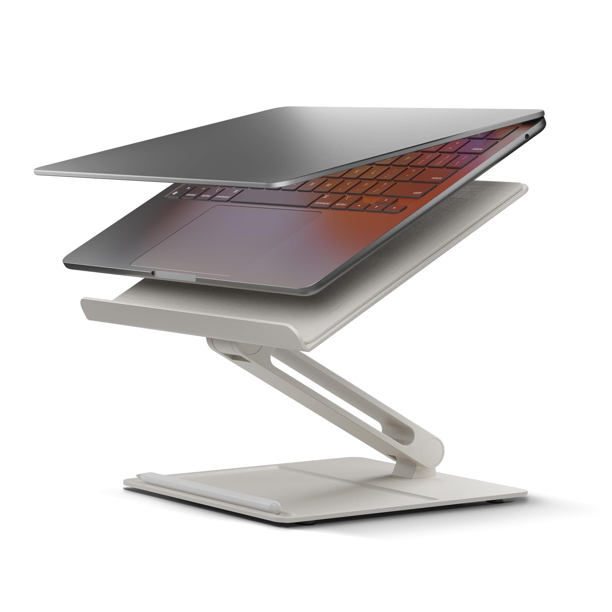 Desk Laptop Stand – Height Adjustable Ergonomic Computer Stand – Compatible with MacBook Air/Pro, iPad, Dell, HP, Lenovo, Microsoft Surface & Laptops & Tablets Up to 5kg (Sand Stone)