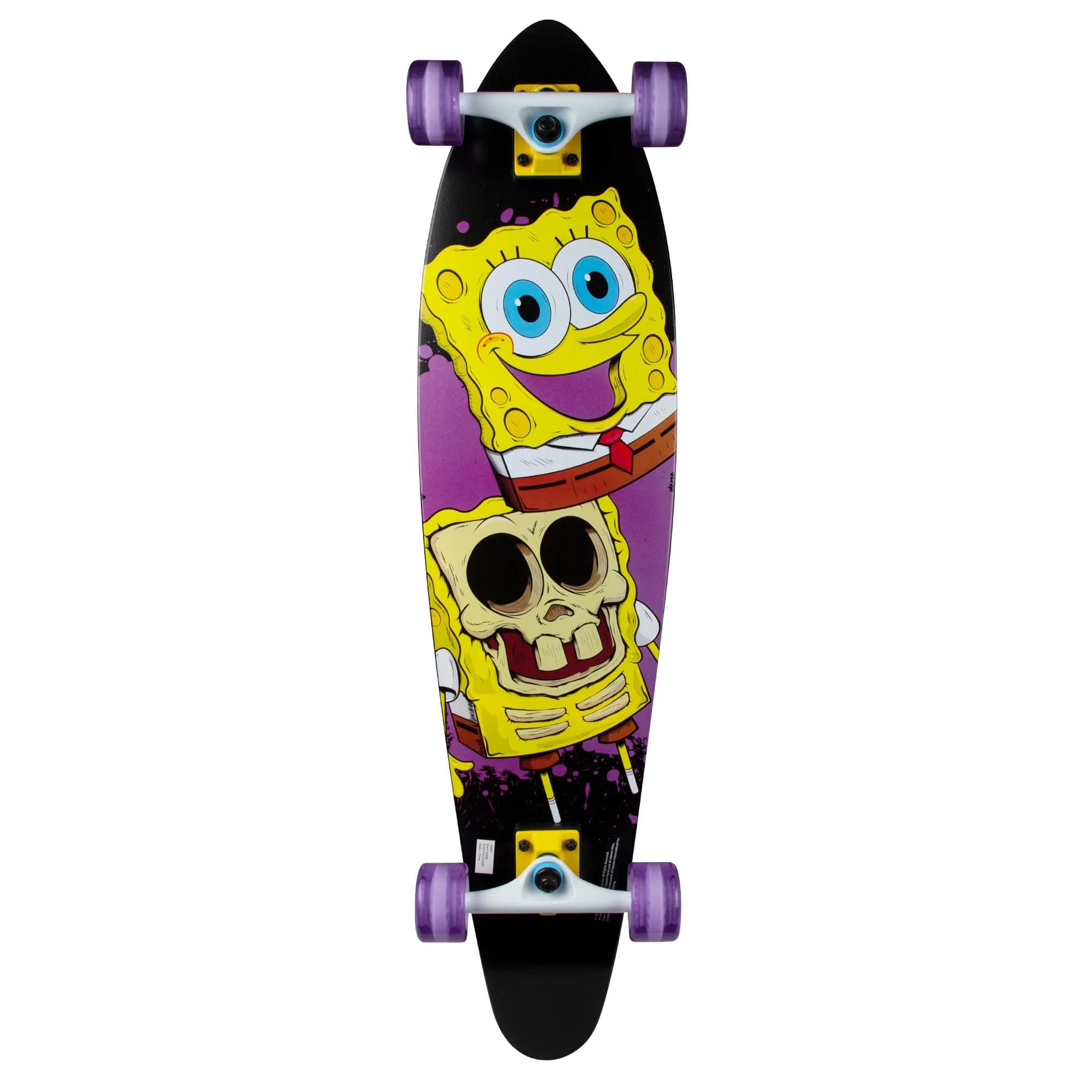 Kryptonics Spongebob 36" Longboard Skateboard – Durable Maple Deck, Smooth PU Wheels, Great for Kids, Teens & Beginners.