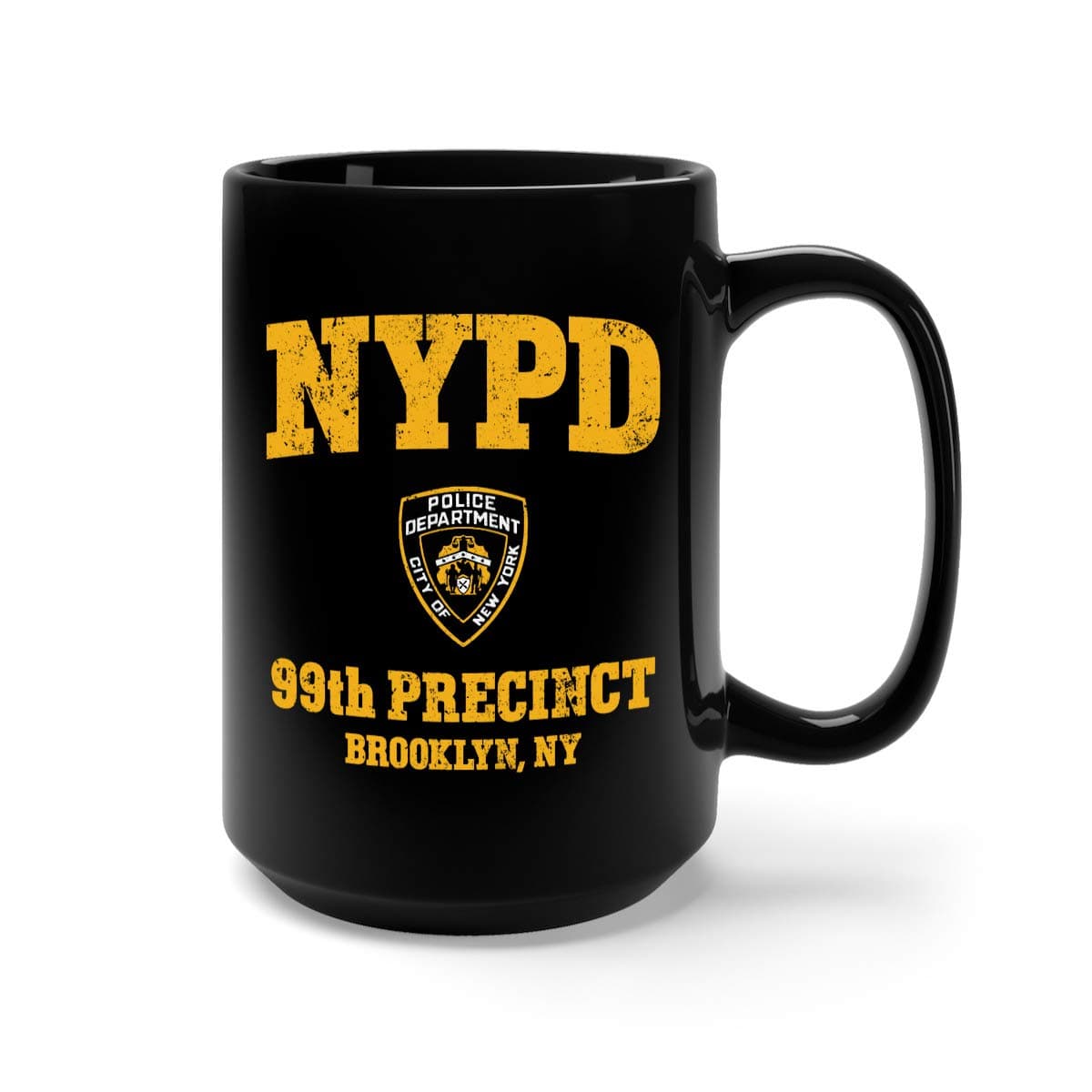 NYPD 99th Precinct Brooklyn Ceramic Coffee Mug Tea Cup (15oz, Black)