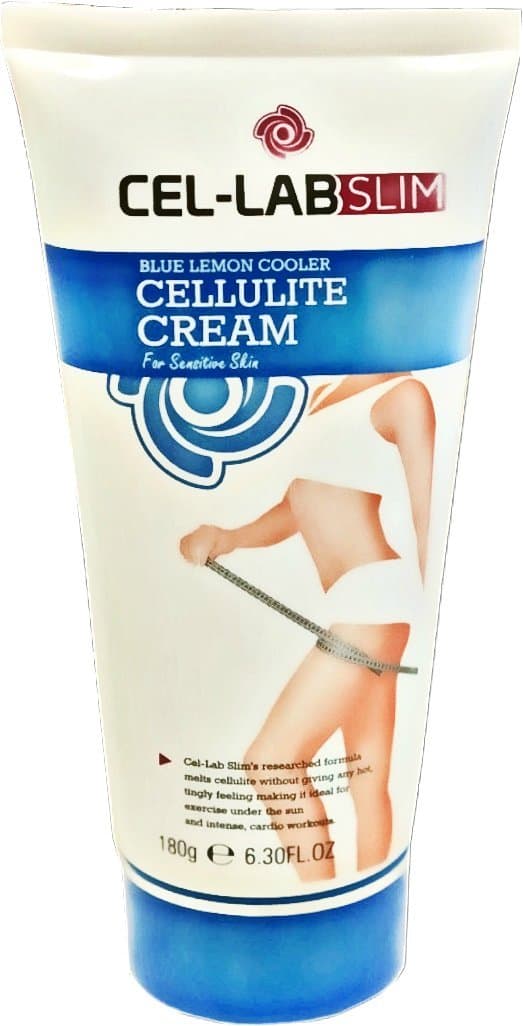 Cel-Lab Slim Blue Lemon Cooler Cellulite Cream for Sensitive Skin 6.3 Fl. Oz.