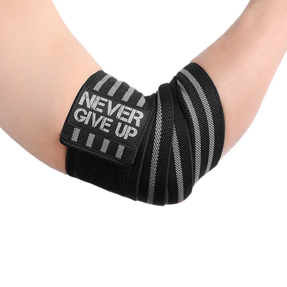 Professional Elastic Elbow Wraps Straps Elbow Support Compression Protection Brace for Bodybuilding Workout Powerlifting Men Gym