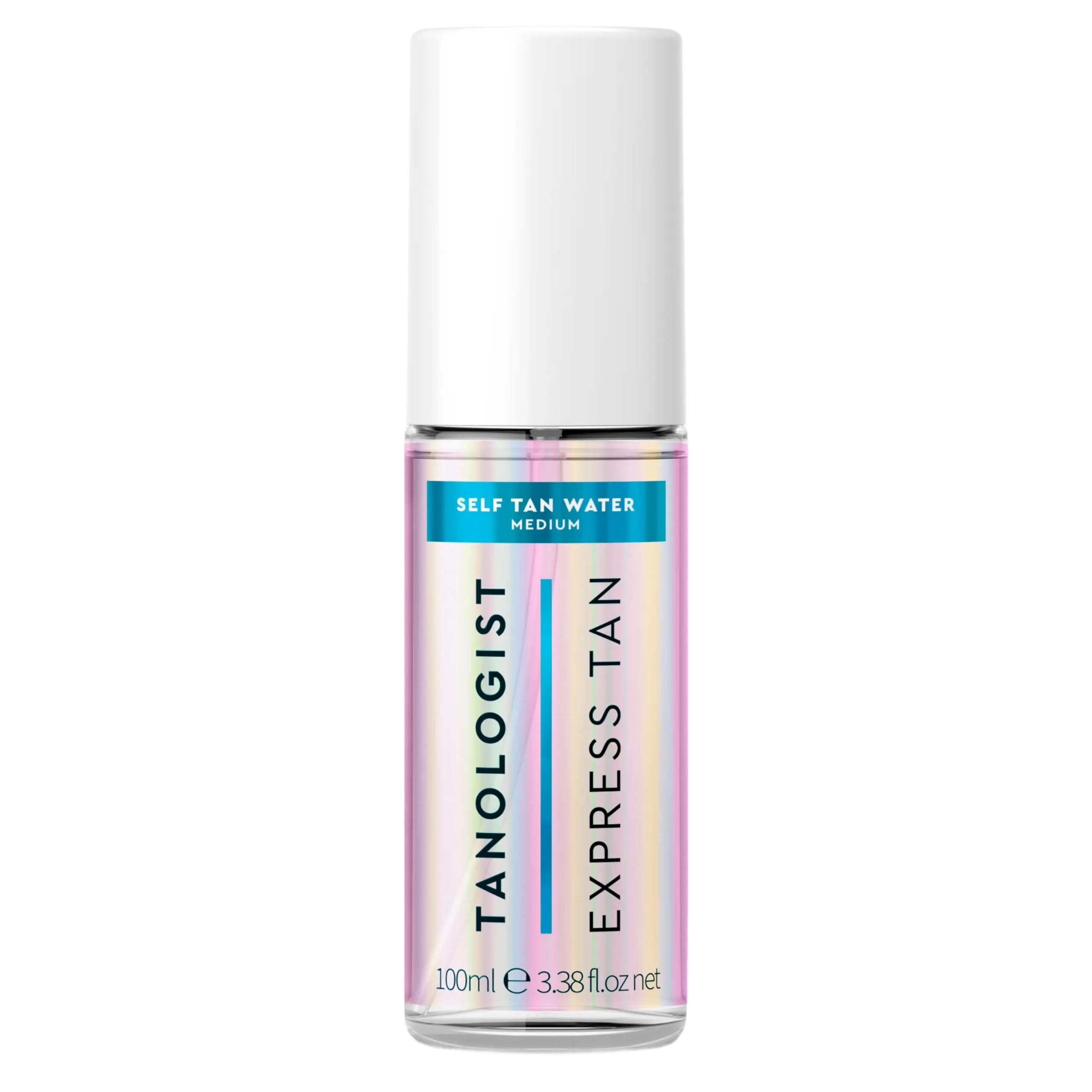 Medium Mini Self Tan Water, Clear Self Tanning Water, Travel Size, Streak-Free Tanning Mist, Natural Bronze, No Fake Tan Smell, Clean Ingredients, 3.38 fl. oz/100 ml Bottle