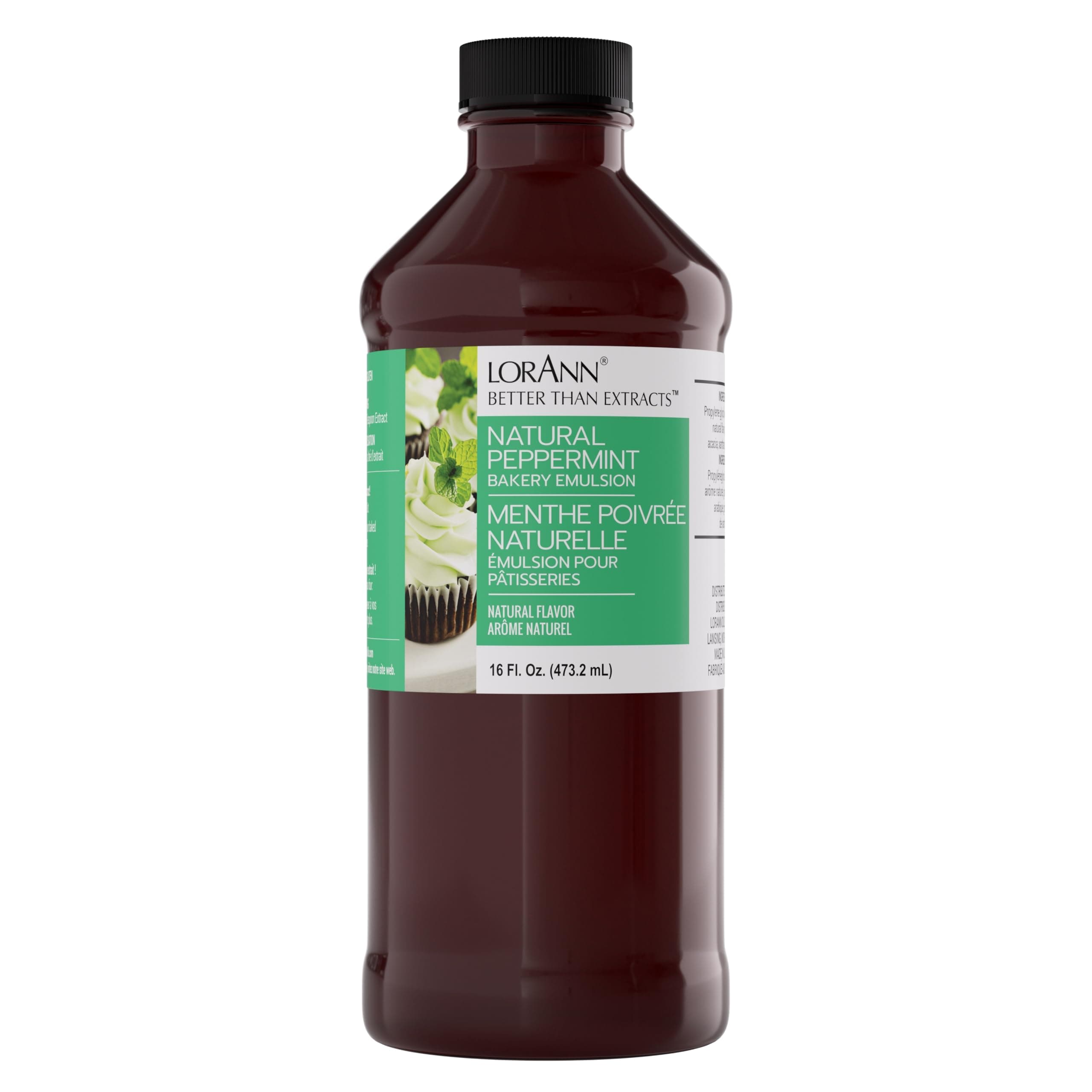Peppermint Bakery Emulsion: True Essence, Ideal for Boosting Fruit Tones in Cakes, Cookies & Desserts, Gluten-Free, Keto-Friendly, Extract Substitute Essential for Your Kitchen, 16 Oz