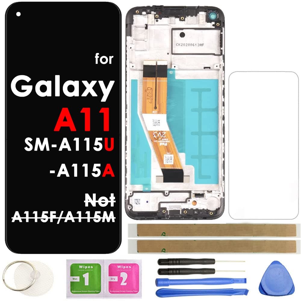 LCD Screen Replacement Touch Display Digitizer Assembly for Samsung Galaxy A11 A115u A115a 6.4" US Version 159.5mm (Not for A115f A115m)