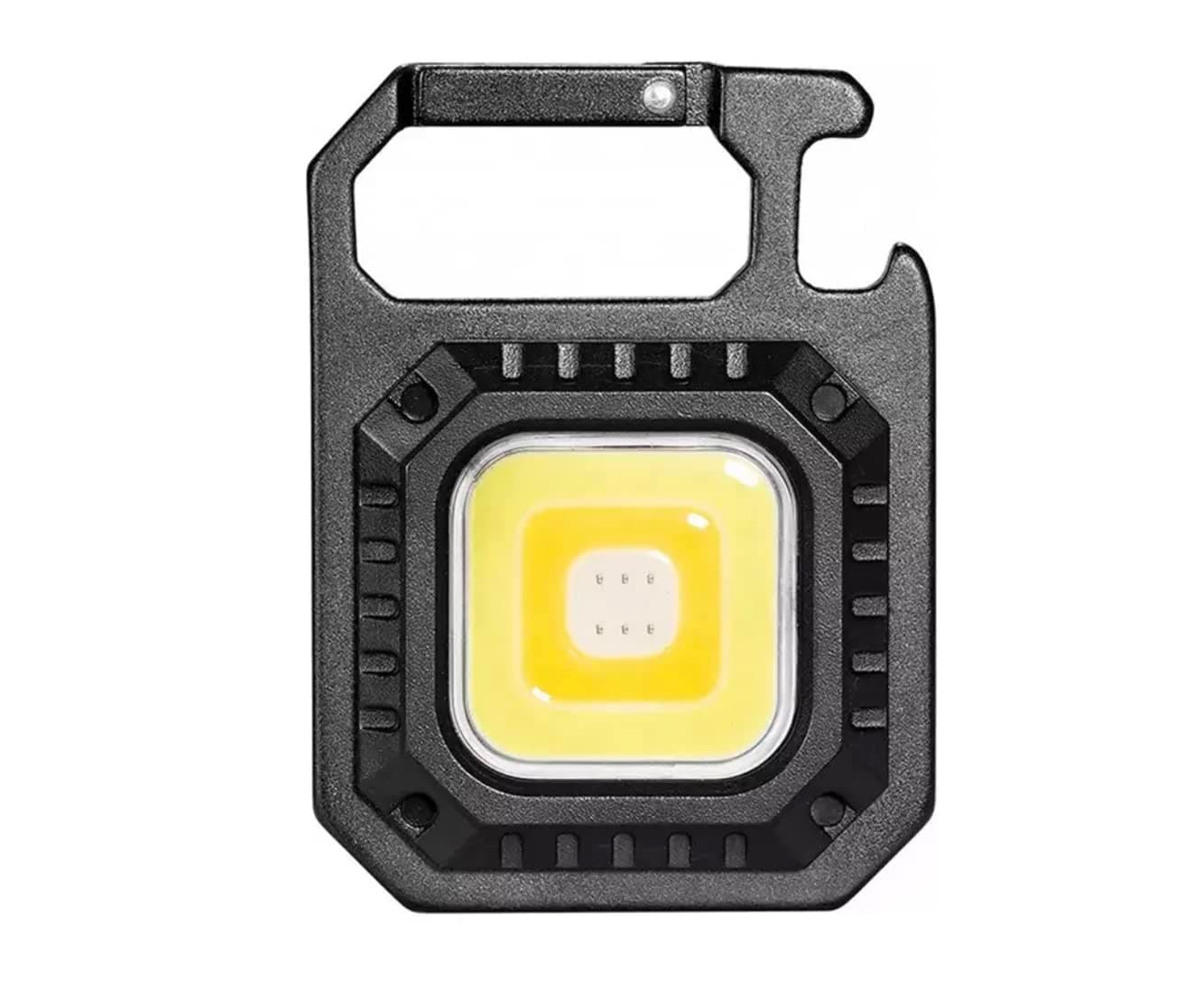 Mega Power Mini Keyring Light | 700 Lumens COB Torch | Long Life USB Rechargeable Torch | Doubles as a Bottle Opener | Key Ring Key Chain Carabiner Attachment Powerful Mini LED Flashlight | Portable