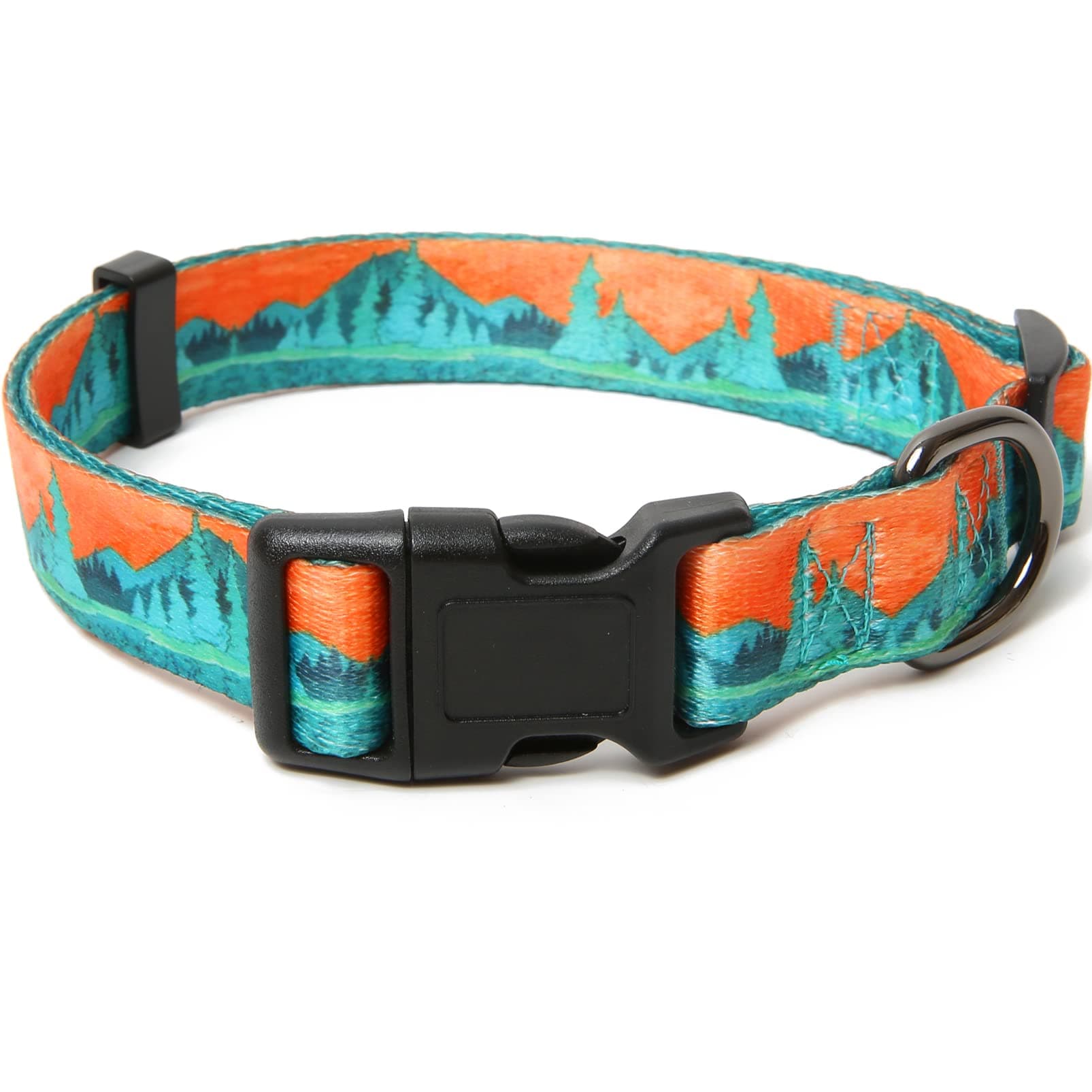TimosDog Collar, Adjustable Soft Dog Collar for Small Medium Large Dogs, Patterned Puppy Collars with Quick Release Buckle for Boy and Girl Female Dogs,L Length 15.94''-25.59'
