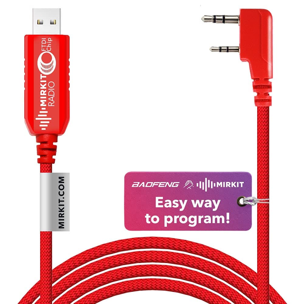 FTDI USB Programming Cable Model 3 Red for Flashing Analogue Ham Radio: Baofeng, Wouxun, Kenwood, Archell, Retevis