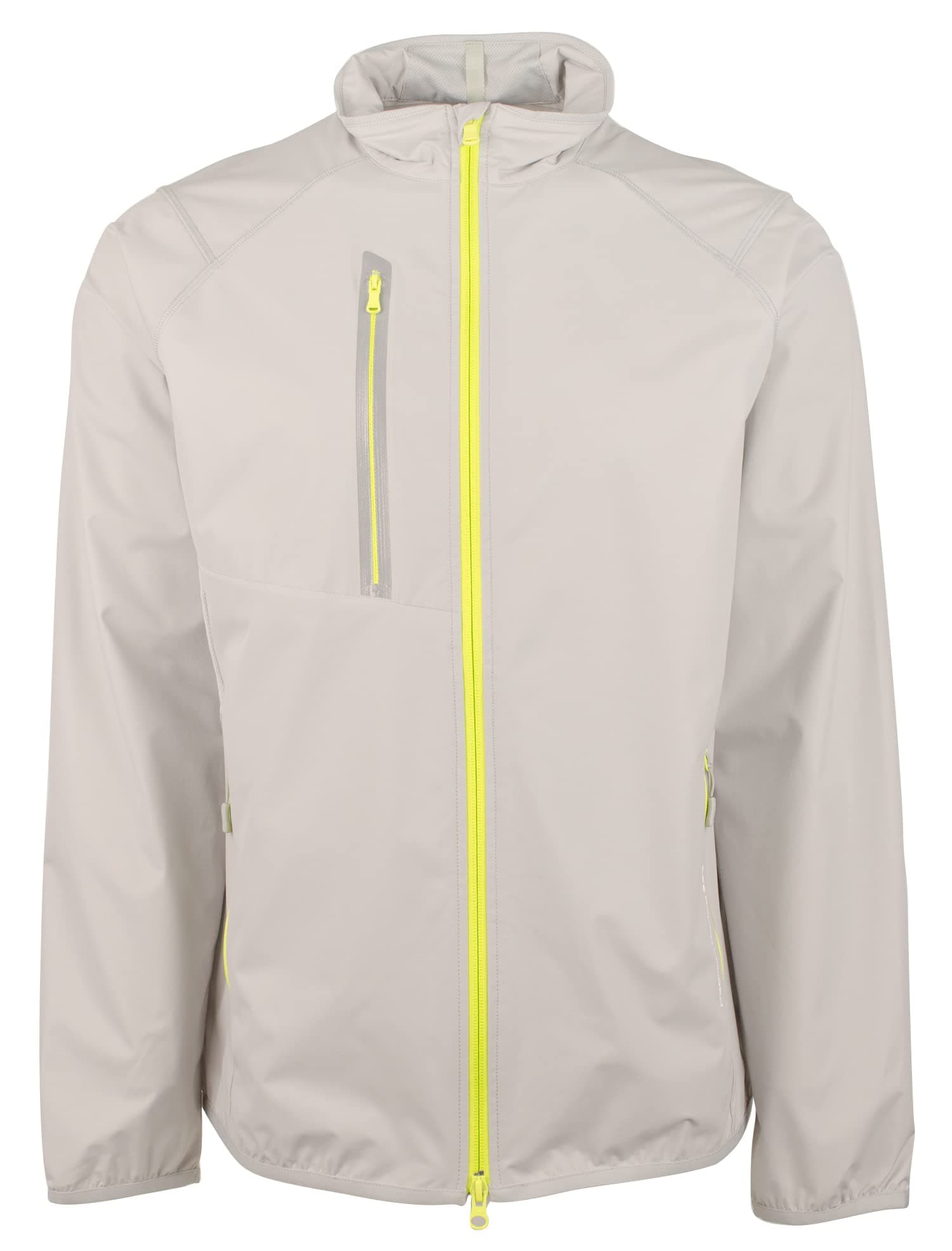RLX Men's Packable Golf Windbreaker Jacket, Grey (l)