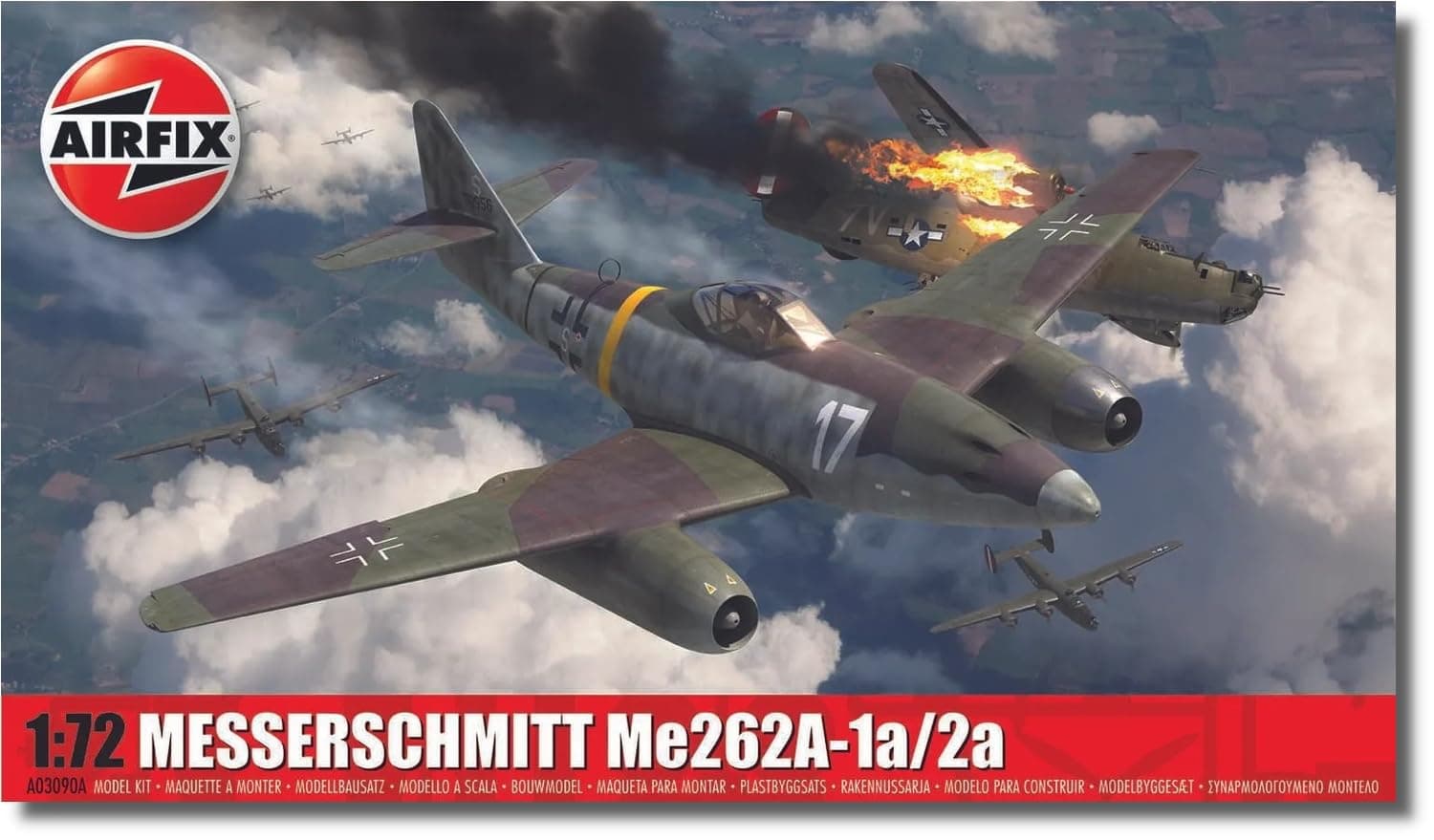 Model Set - A03090A Messerschmitt Me262A-1a/2a Model Building Kit - Plastic Model Plane Kits for Adults & Children 8+, Set Includes Sprues & Decals - 1:72 Scale Model