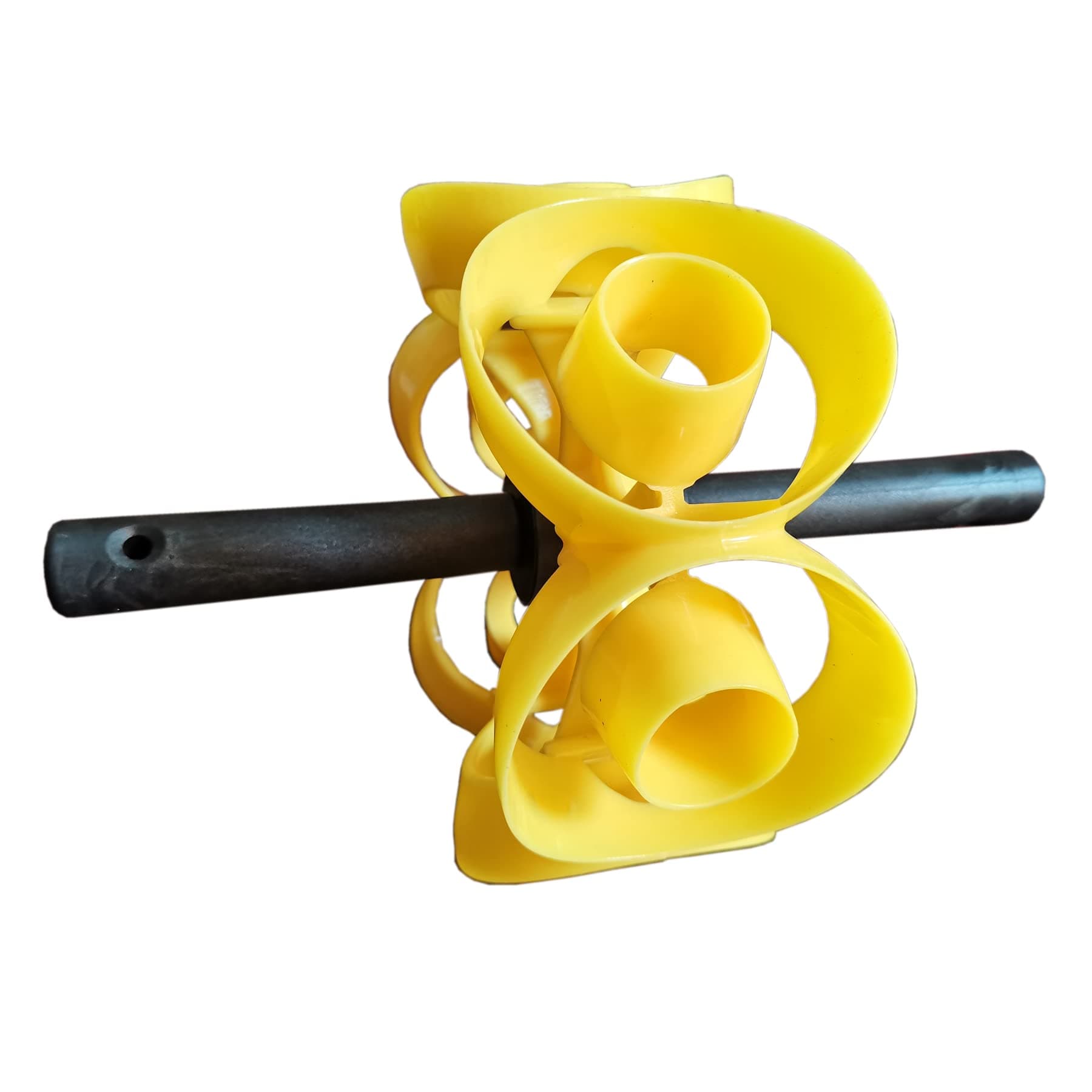 6 Slots Plastic Revolving Donut Cutter Donut Maker Machine Mold Pastry Dough Baking Roller for Donuts Cooking and Baking (beige)