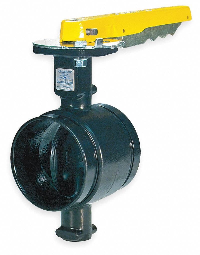 Butterfly Valve,Grooved,4 In,Iron