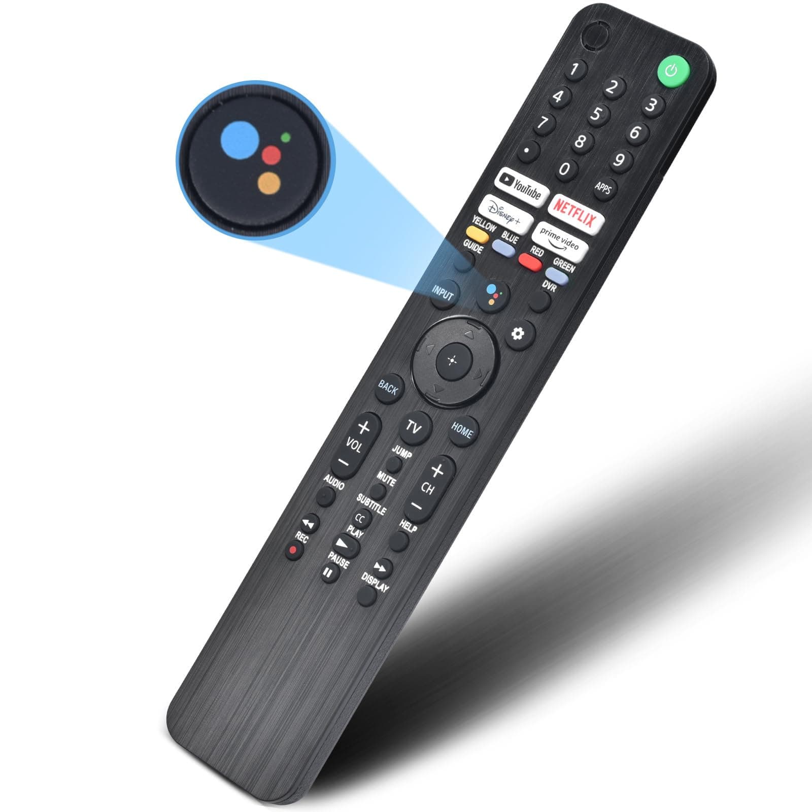 Voice Remote Replacement for Sony Smart TV Control:Comptible for 2019-2025 Sony Bravia OLED LED 4K 8K UHD,for Android Google TV with Shortcuts YouTube and Dinsey+ etc.