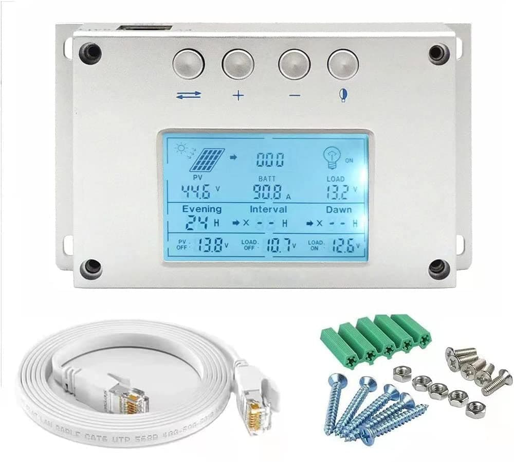 MPPT 30A 40A 60A 80A 100A solar charge controller display, high-definition LCD numerical control display, multi-function button display, communication interface solar charge controller display